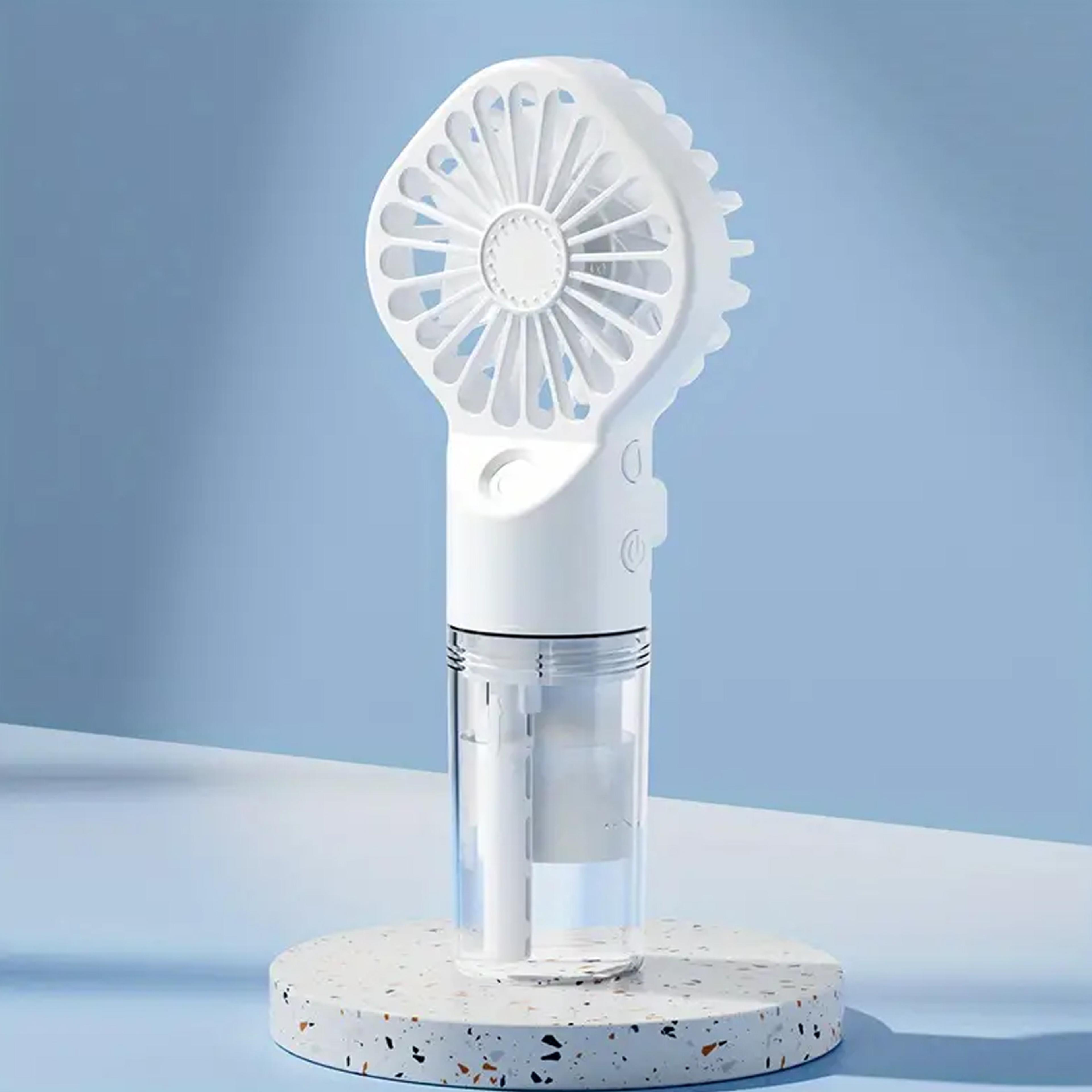 handheld mini fan portable mist cooler rechargeable usb fan with cooling spray humidifier