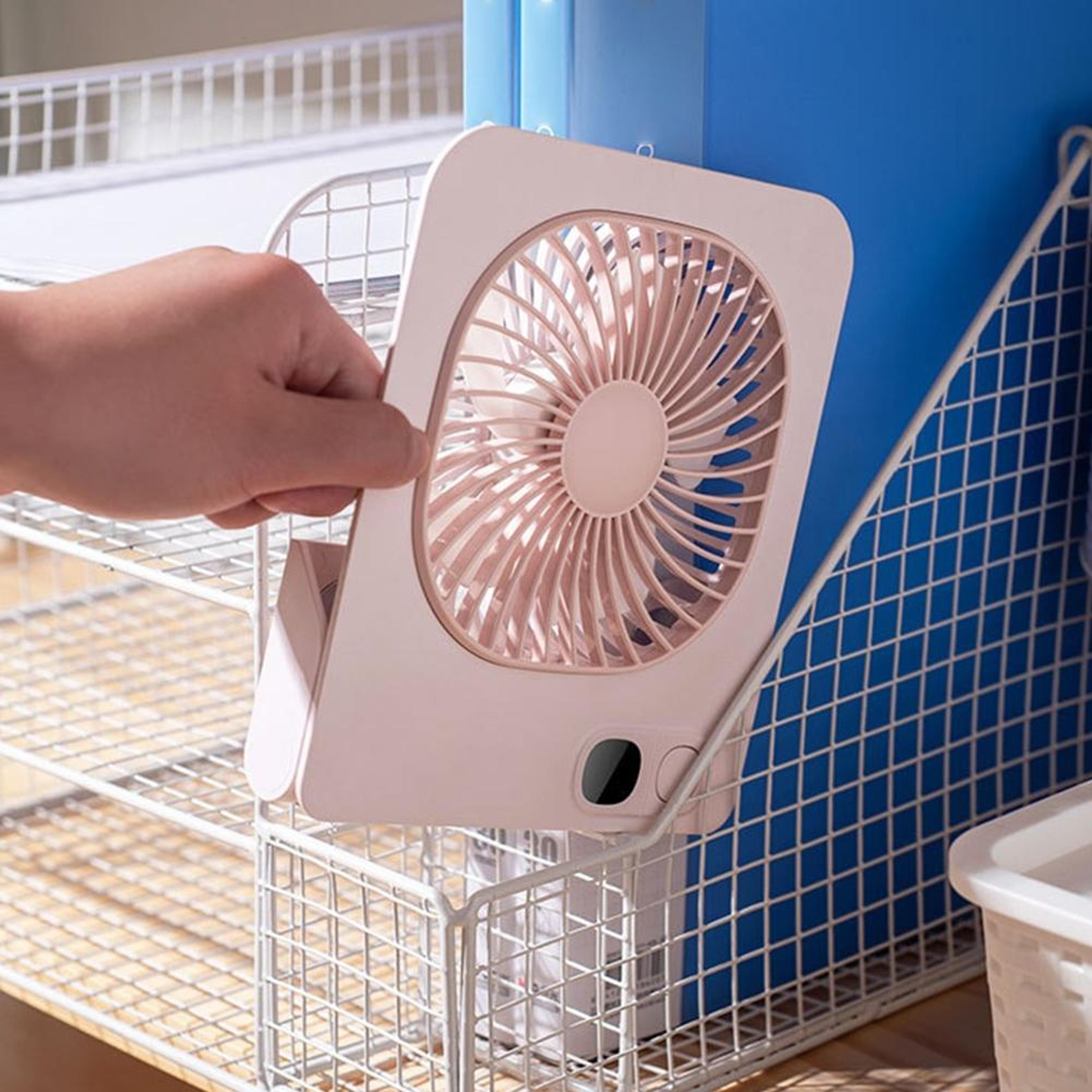portable usb rechargeable desk fan foldable quiet table fan with 5 speed settings