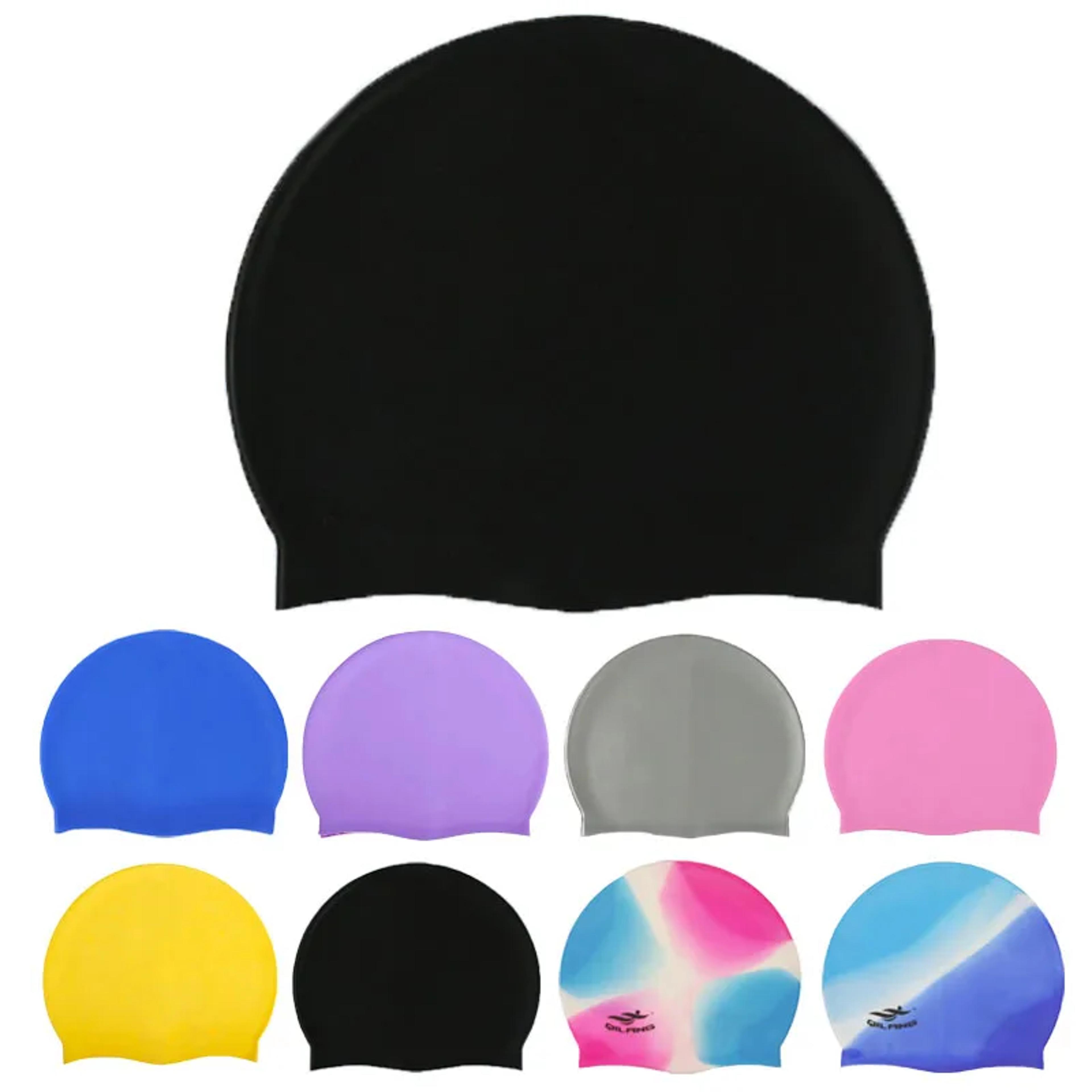 waterproof silicone swim cap for adults kids flexible hair protection swimming gear