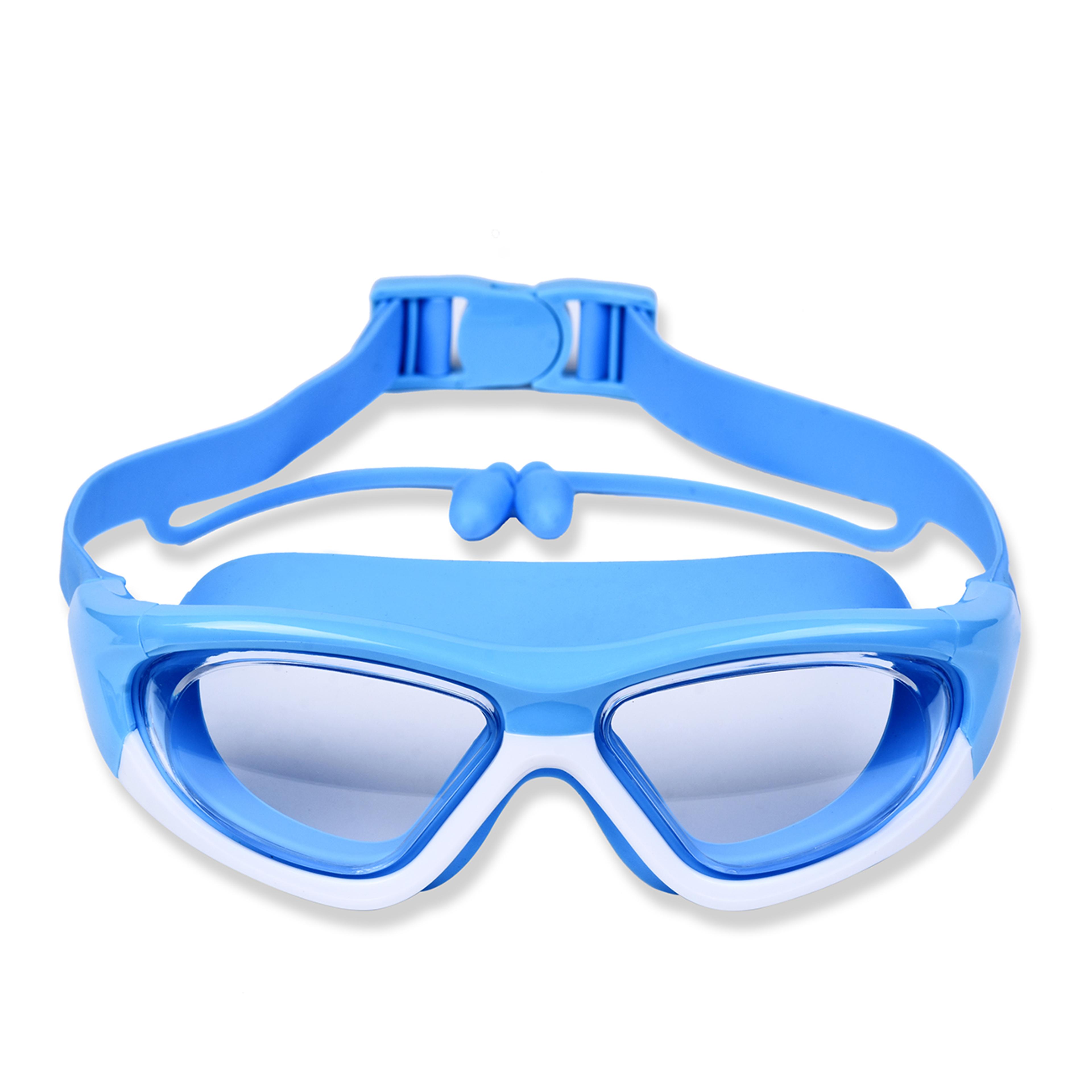 kids swimming goggles high definition waterproof anti fog swim glasses with silicone earplugs