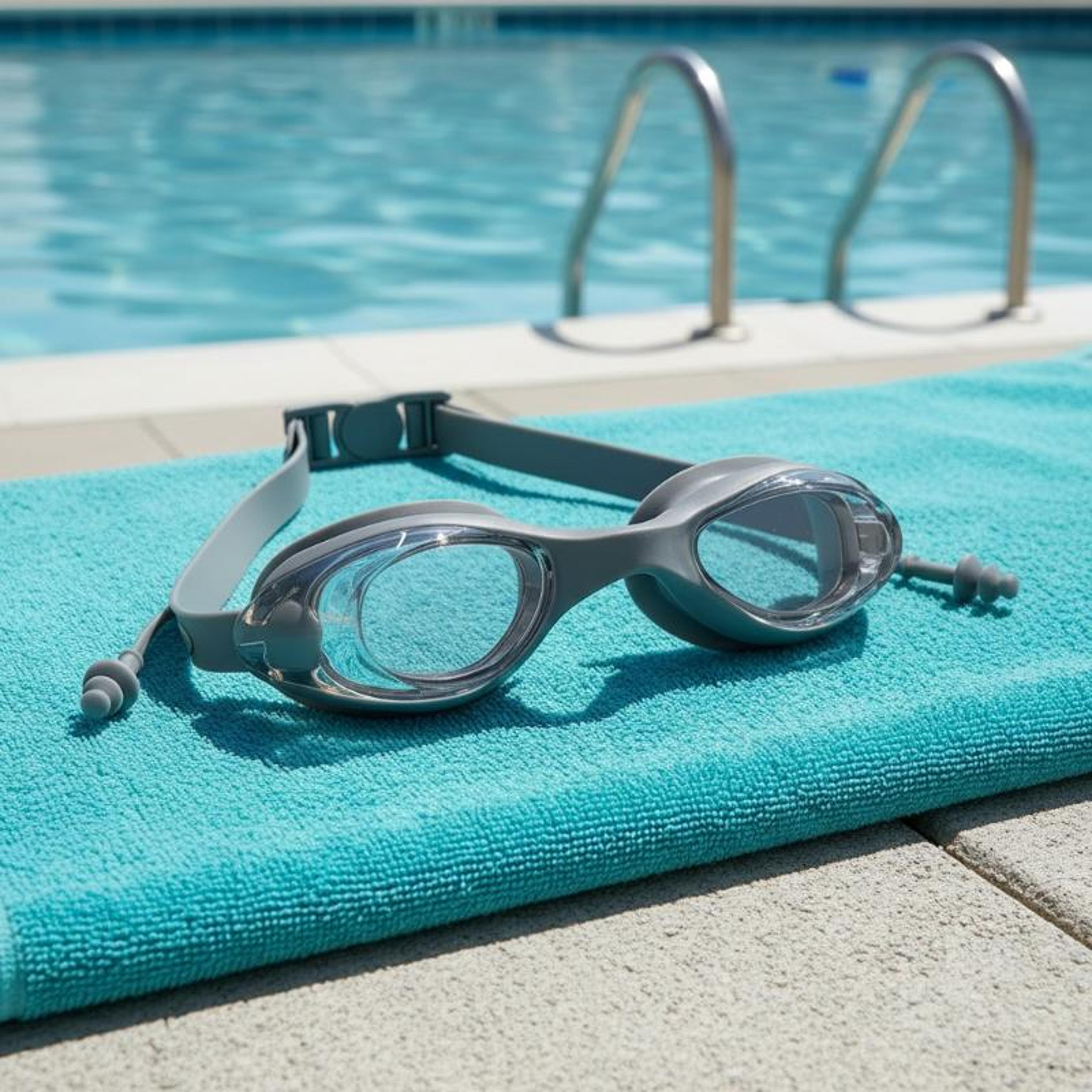 anti-fog swimming goggles with earplugs waterproof swim glasses for adults