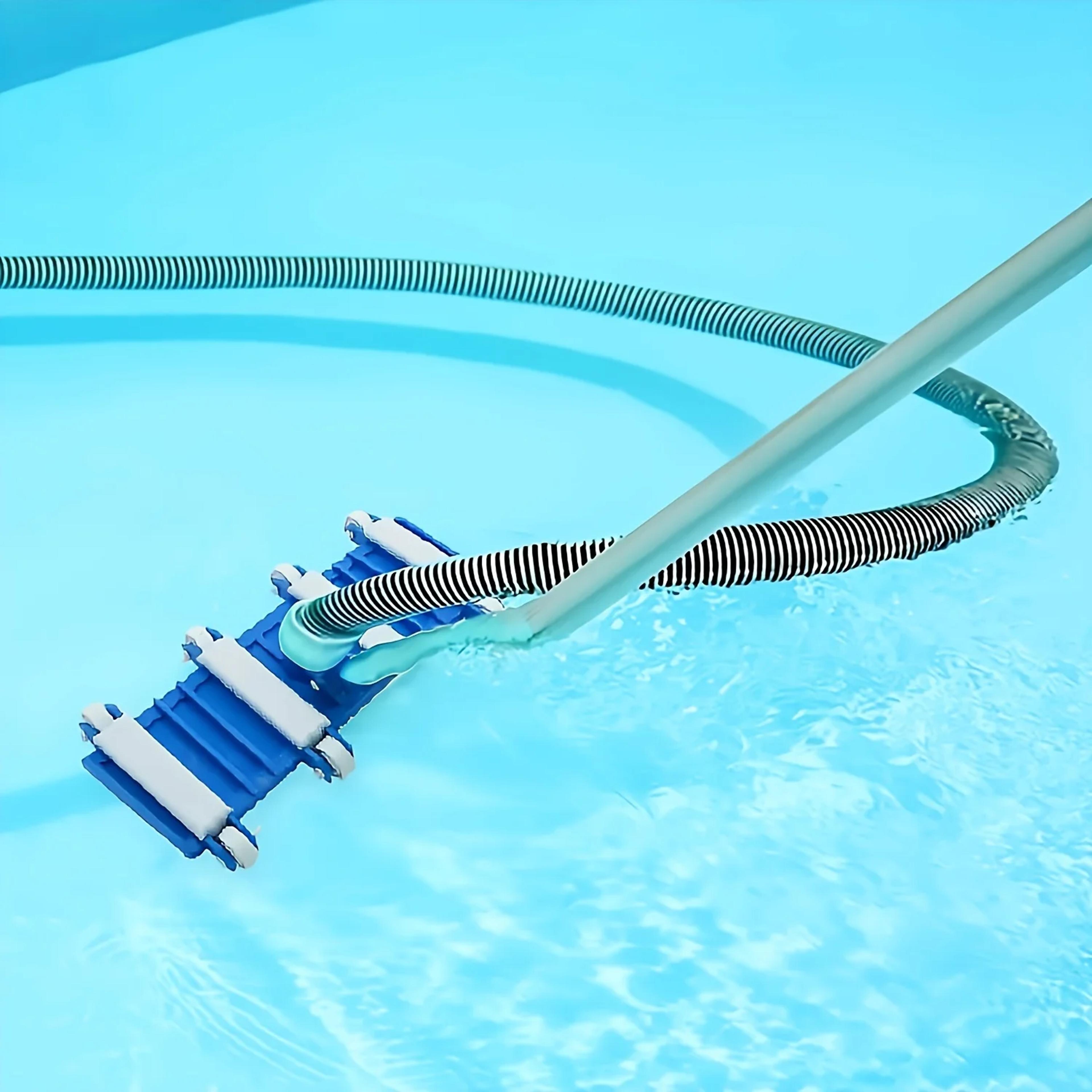 pool vacuum head with brush for easy pool cleaning