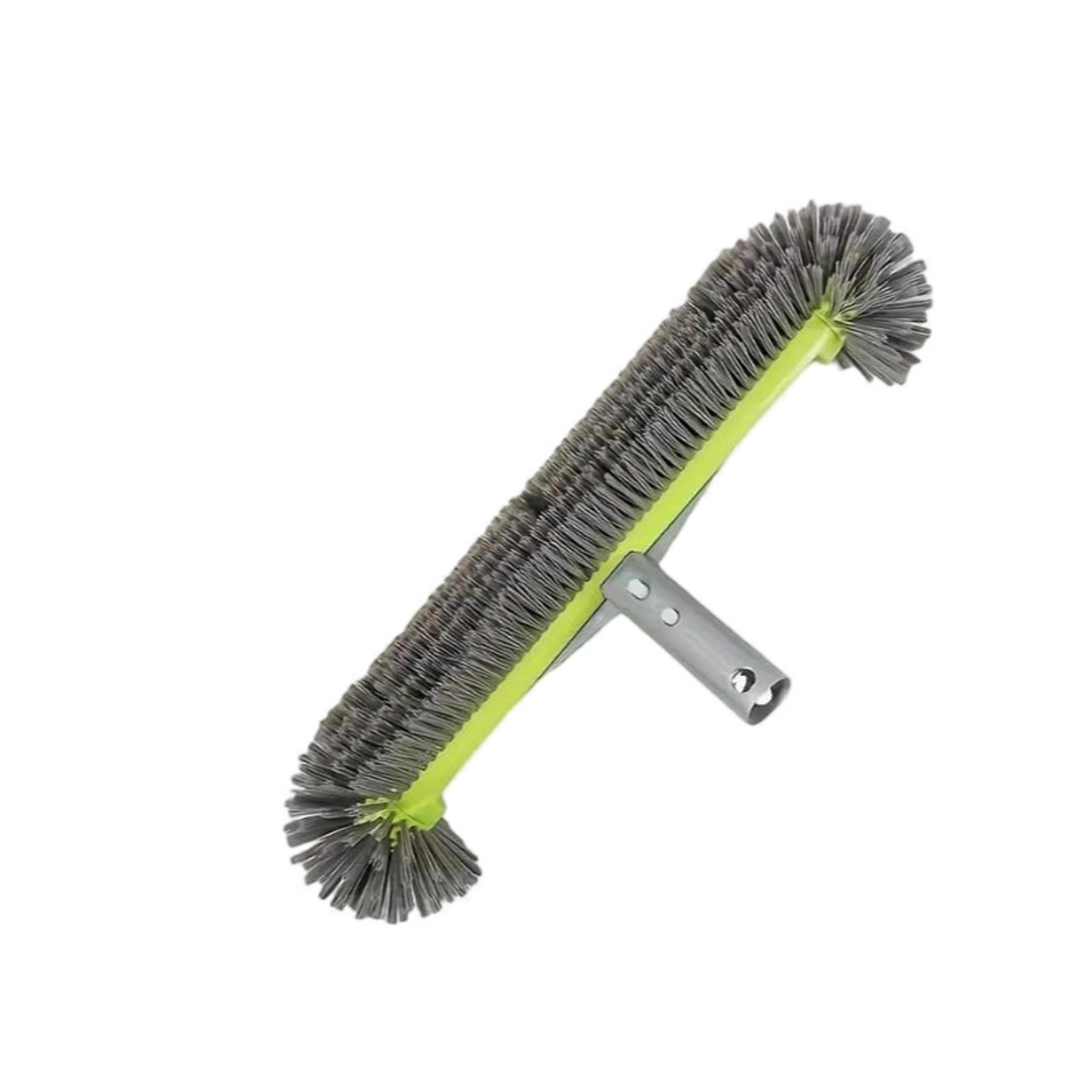heavy duty pool brush head with aluminum back and 7 row nylon bristles