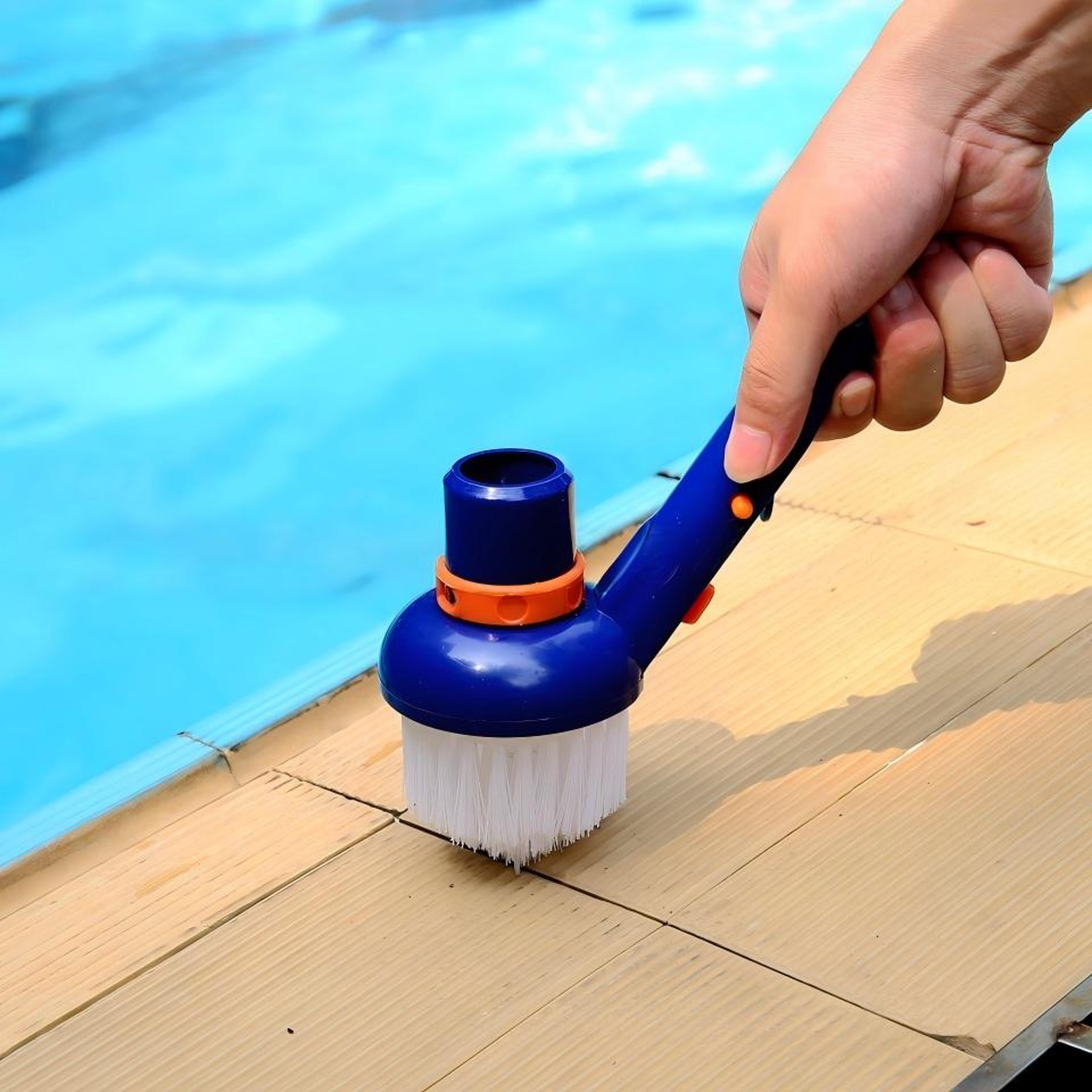 deluxe pool vacuum head with nylon bristles for fast swimming pool floor cleaning