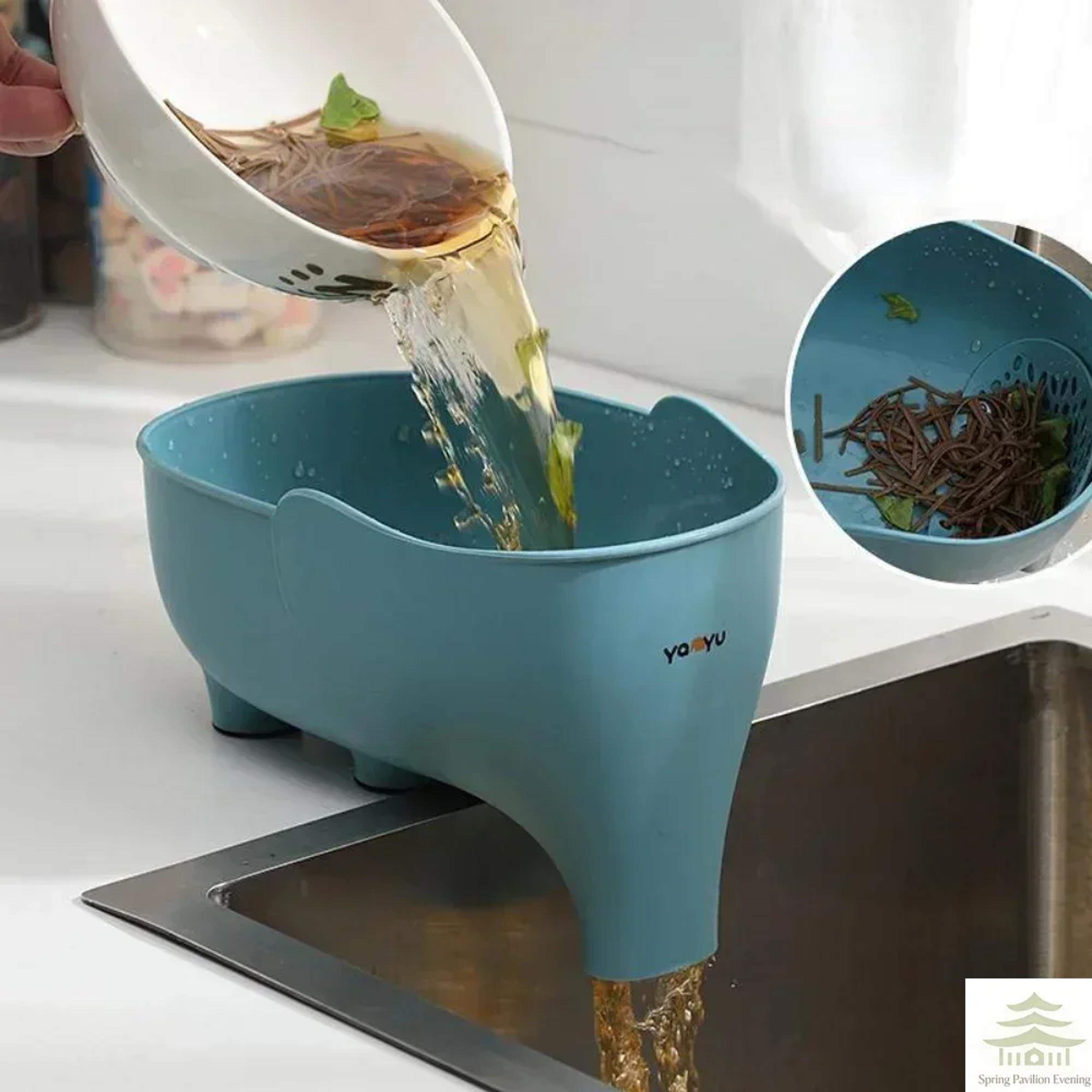 elephant sink strainer basket kitchen sink organizer for fruit & vegetable washing