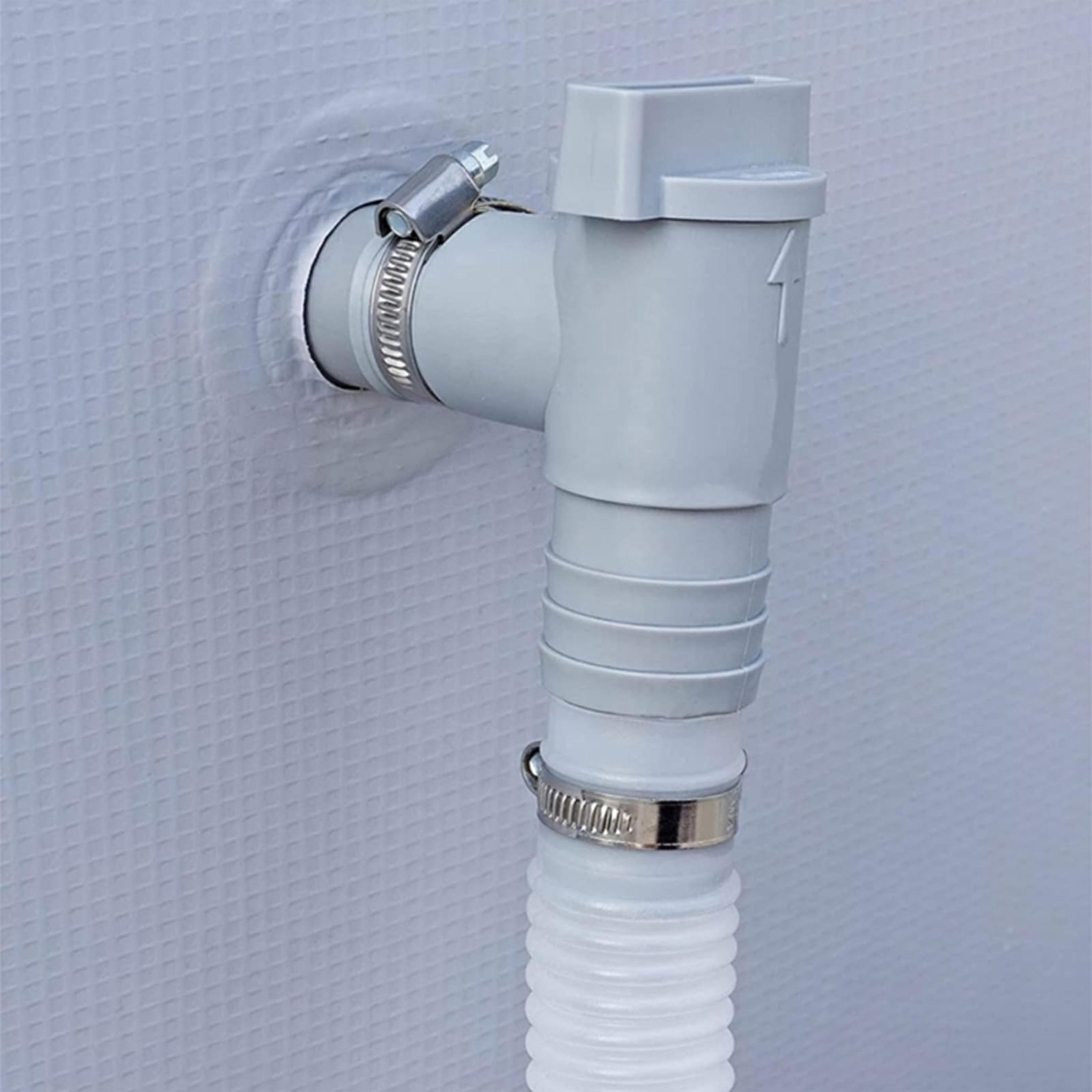 pool filter pump adapter with leak proof plunger valve for above ground pools