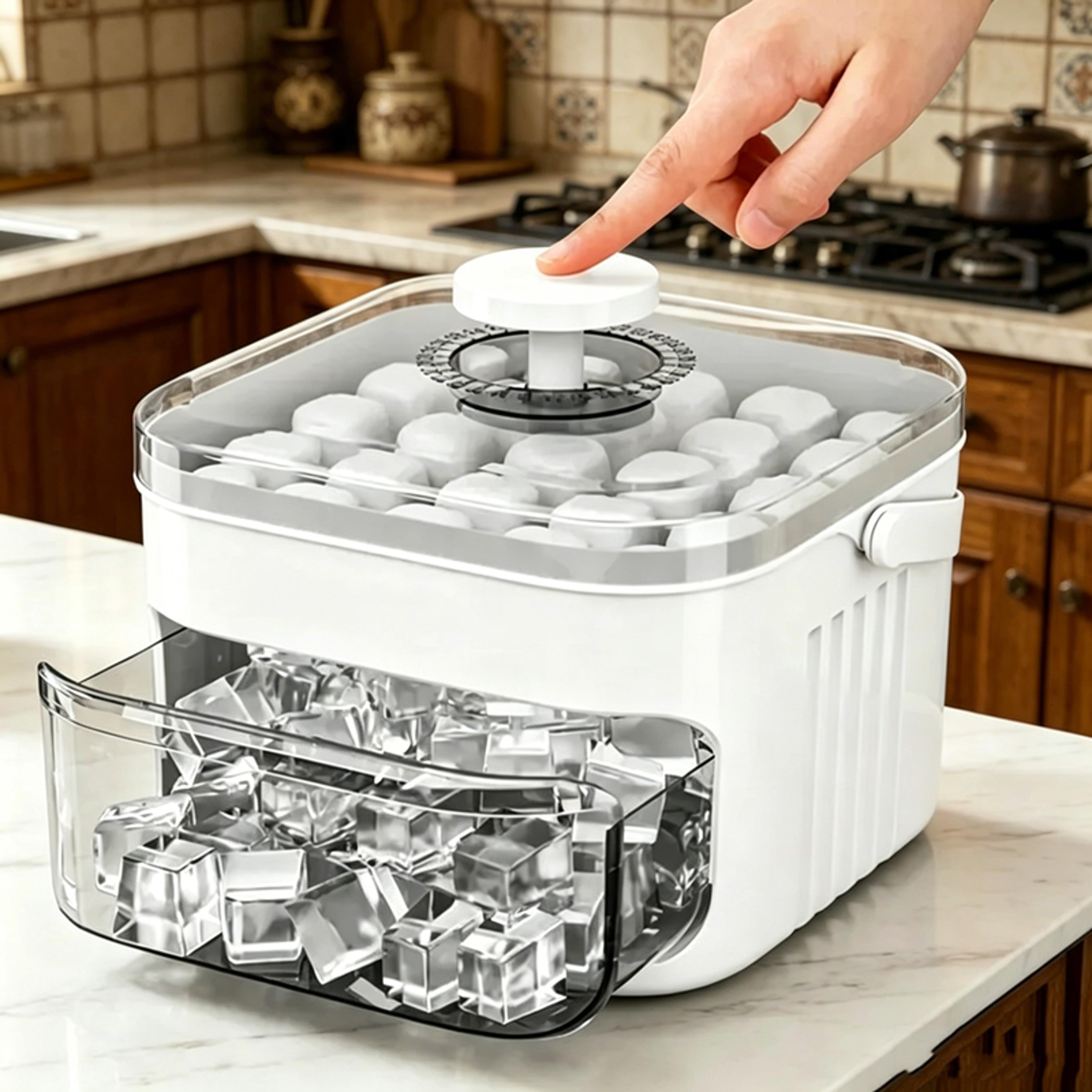 large capacity ice cube tray with lid 50 cube reusable food grade ice cube mold