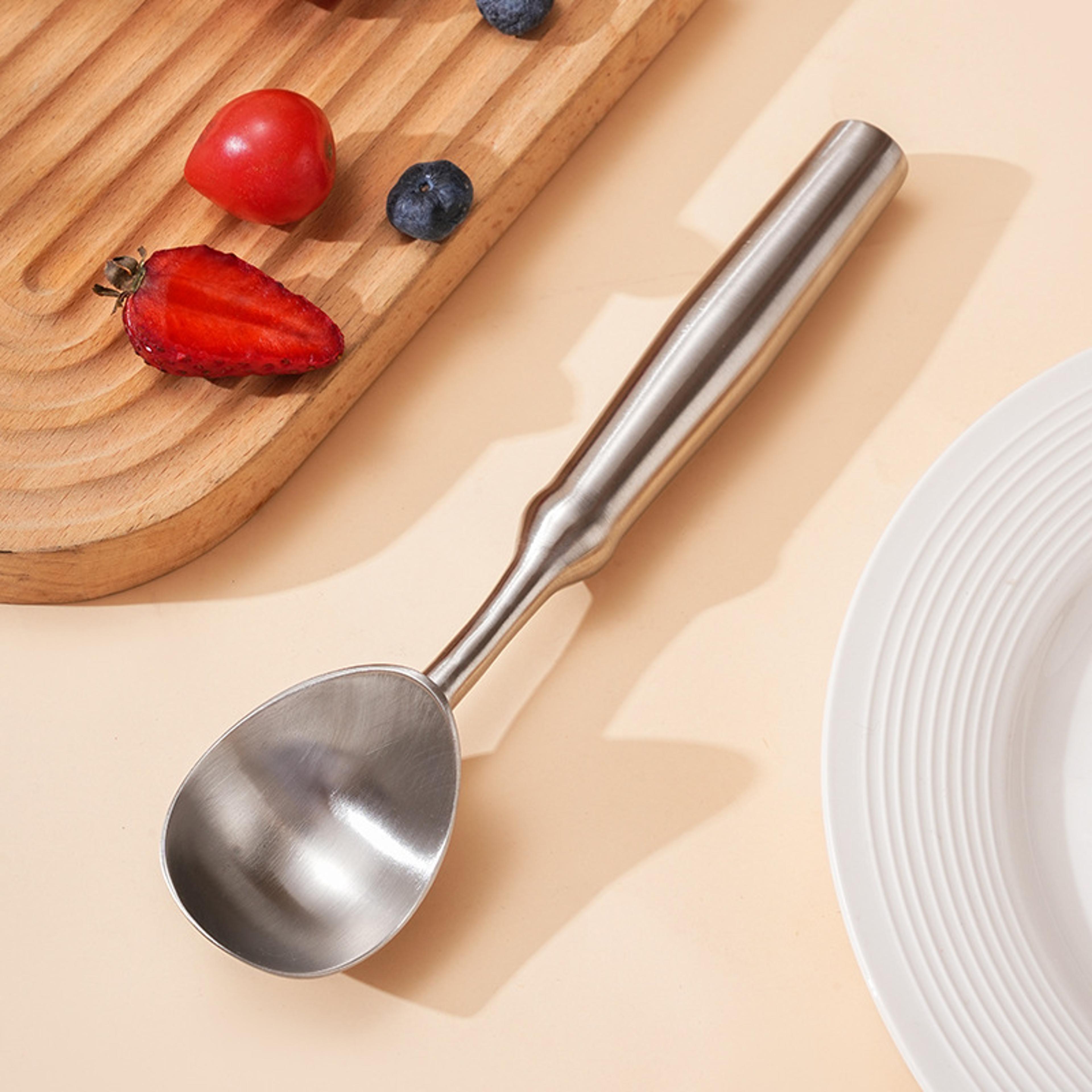 glidescoop stainless steel ice cream spoon self heating ice cream scoop & fruit ball scooper