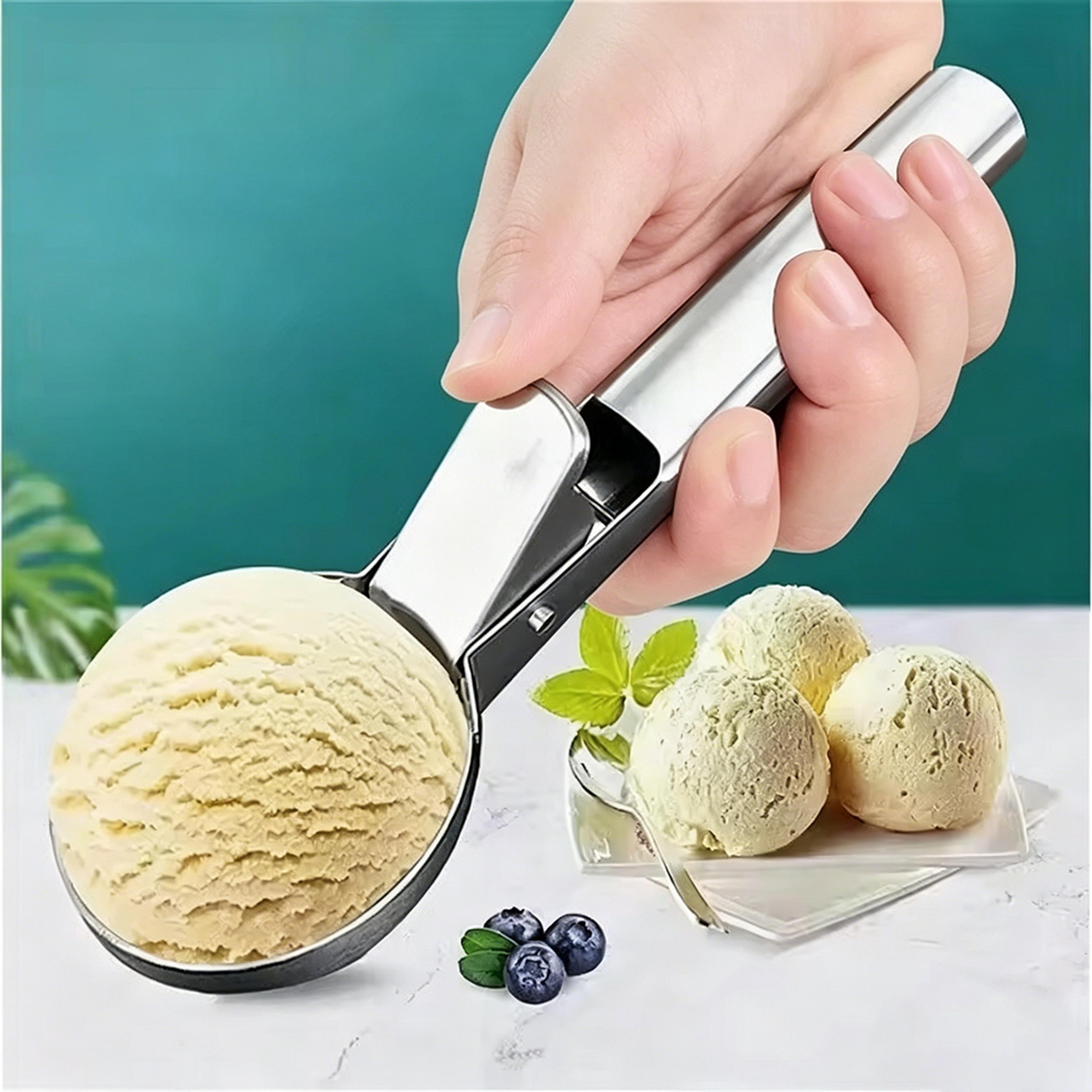 stainless steel ice cream scoop & melon baller dual purpose fruit scoop