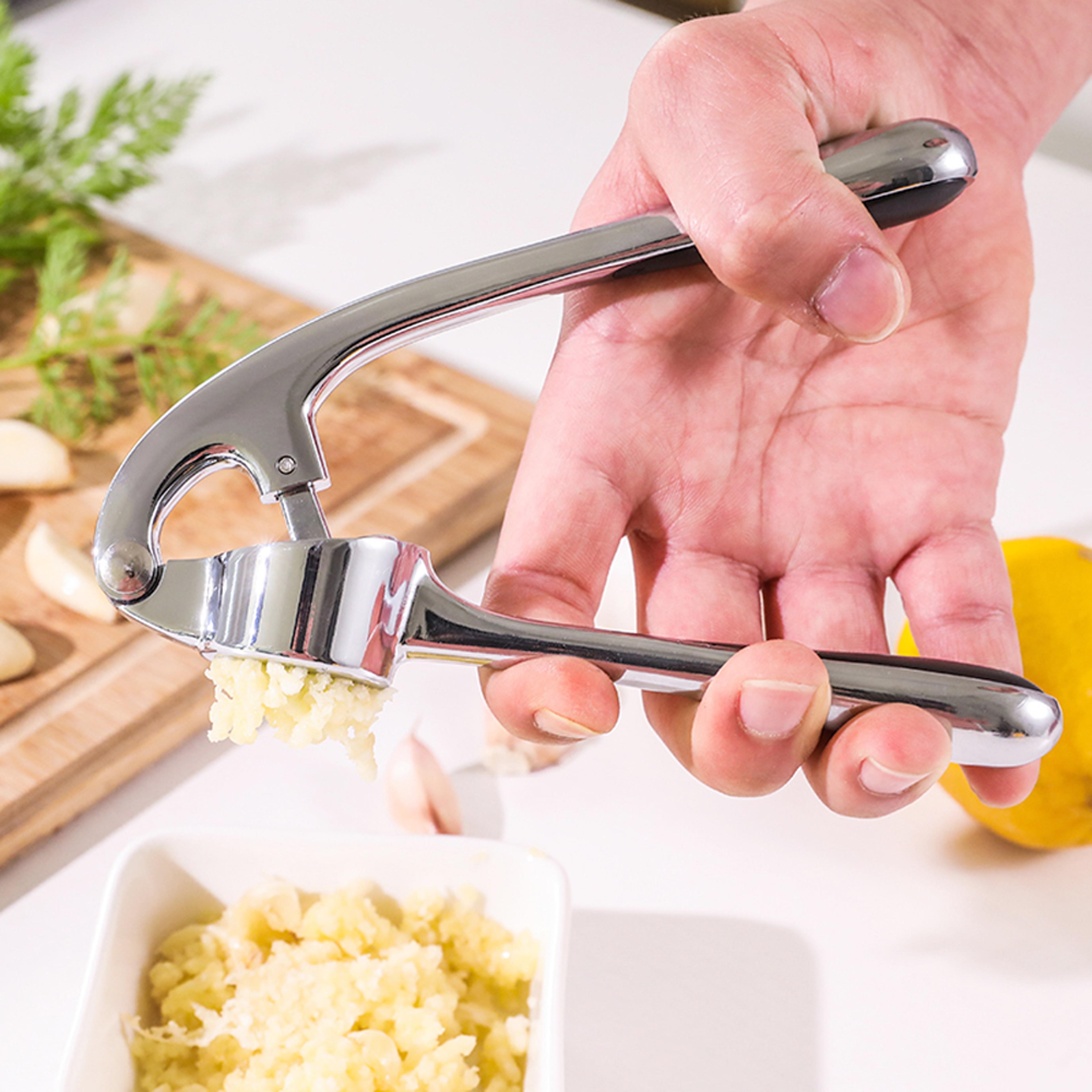 premium zinc alloy garlic press and ginger crusher kitchen tool