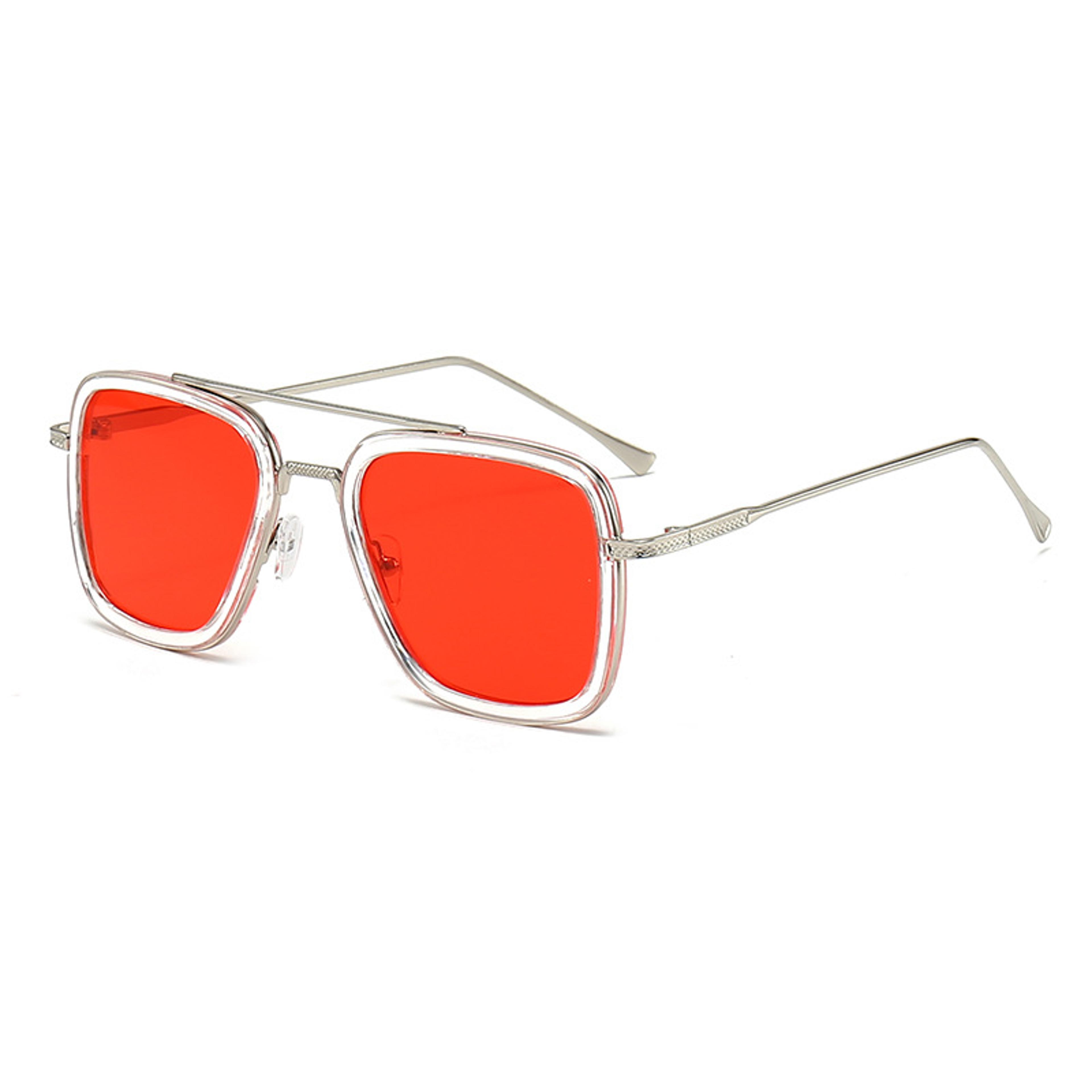vintage square metal frame sunglasses for women and men
