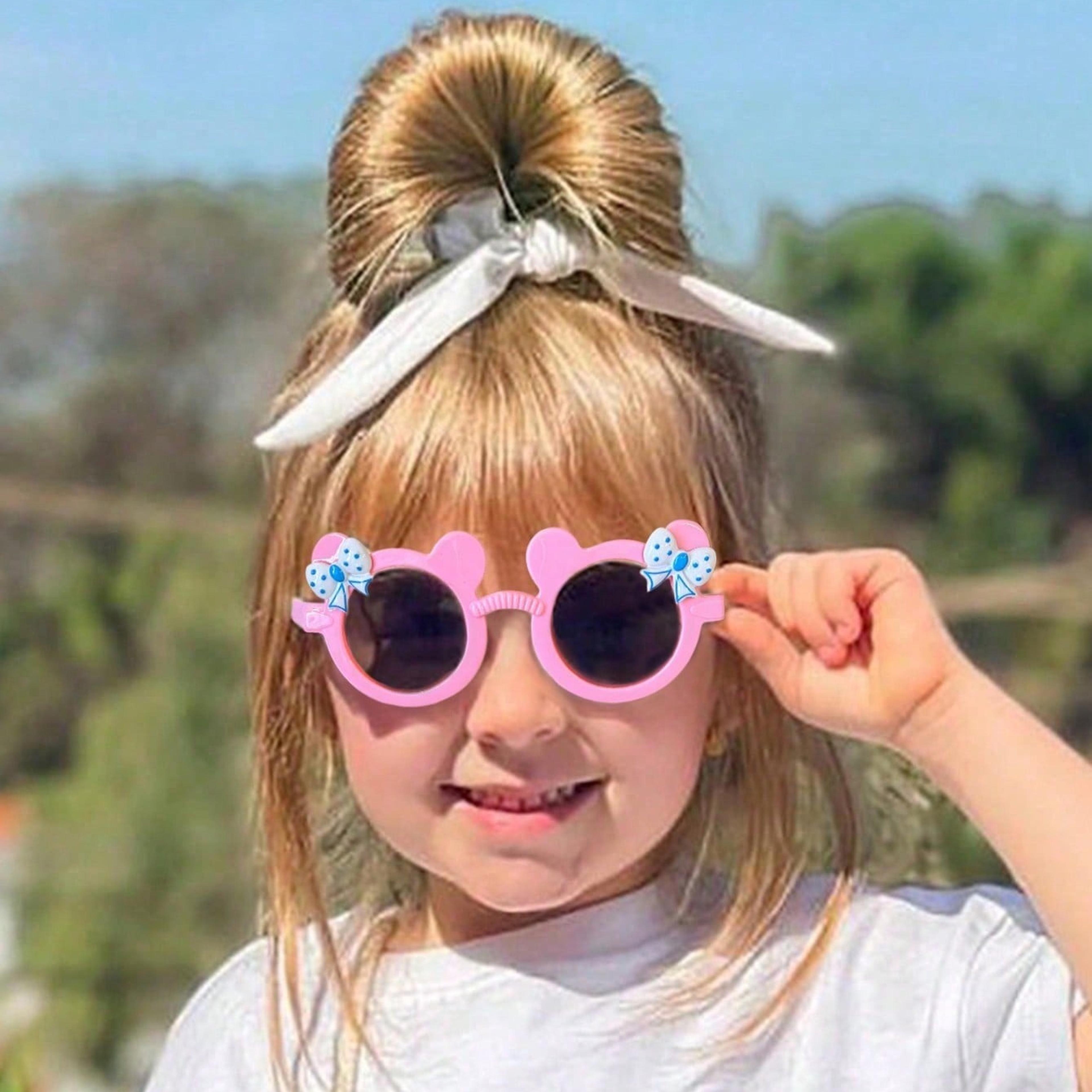 cute kids fashion glasses with bear frame & bowknot for boys and girls