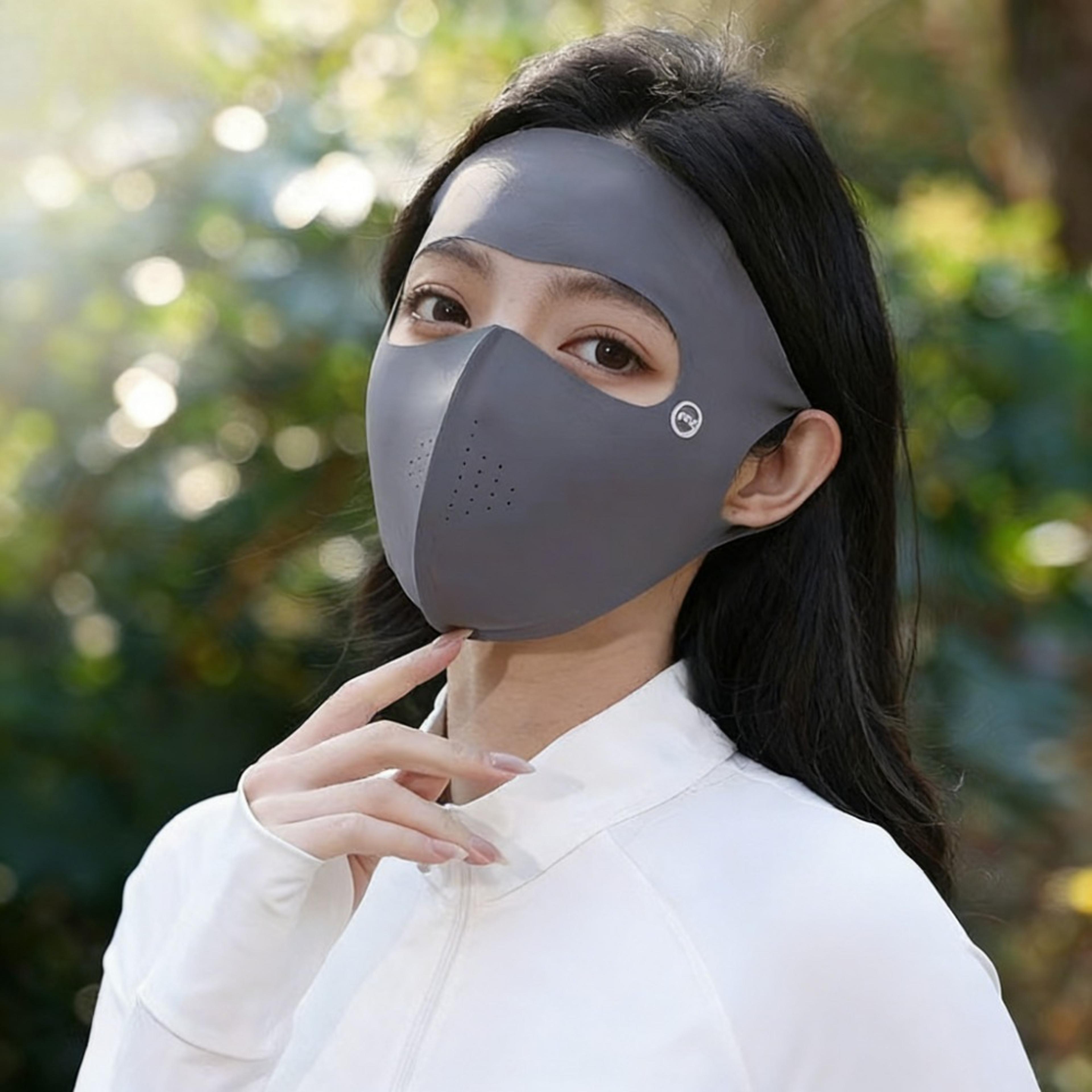 cooling uv face cover ice silk breathable motorcycle face mask for running, cycling & outdoor sports