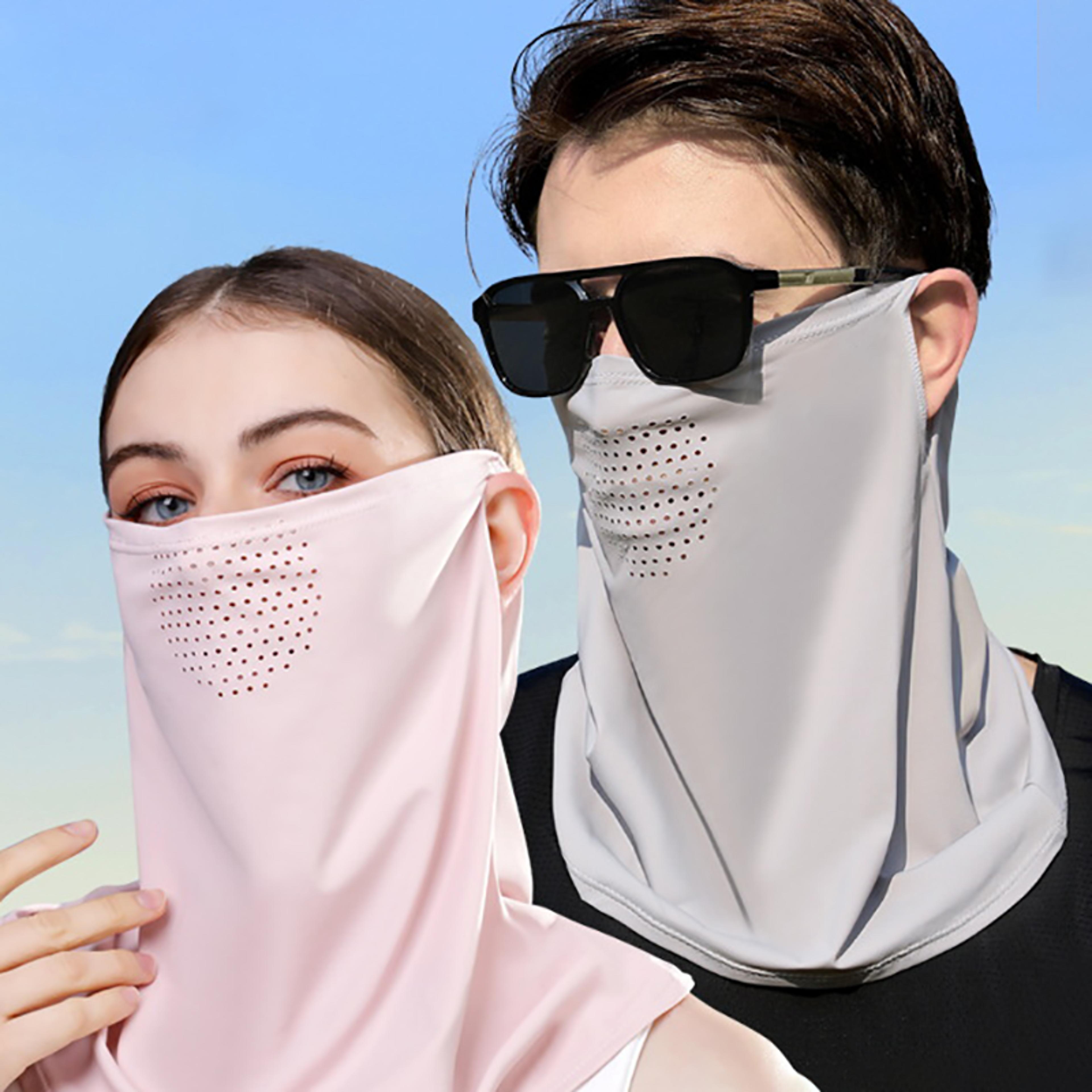 uv face cover cooling neck gaiter ice silk sun protection mask for outdoor sports