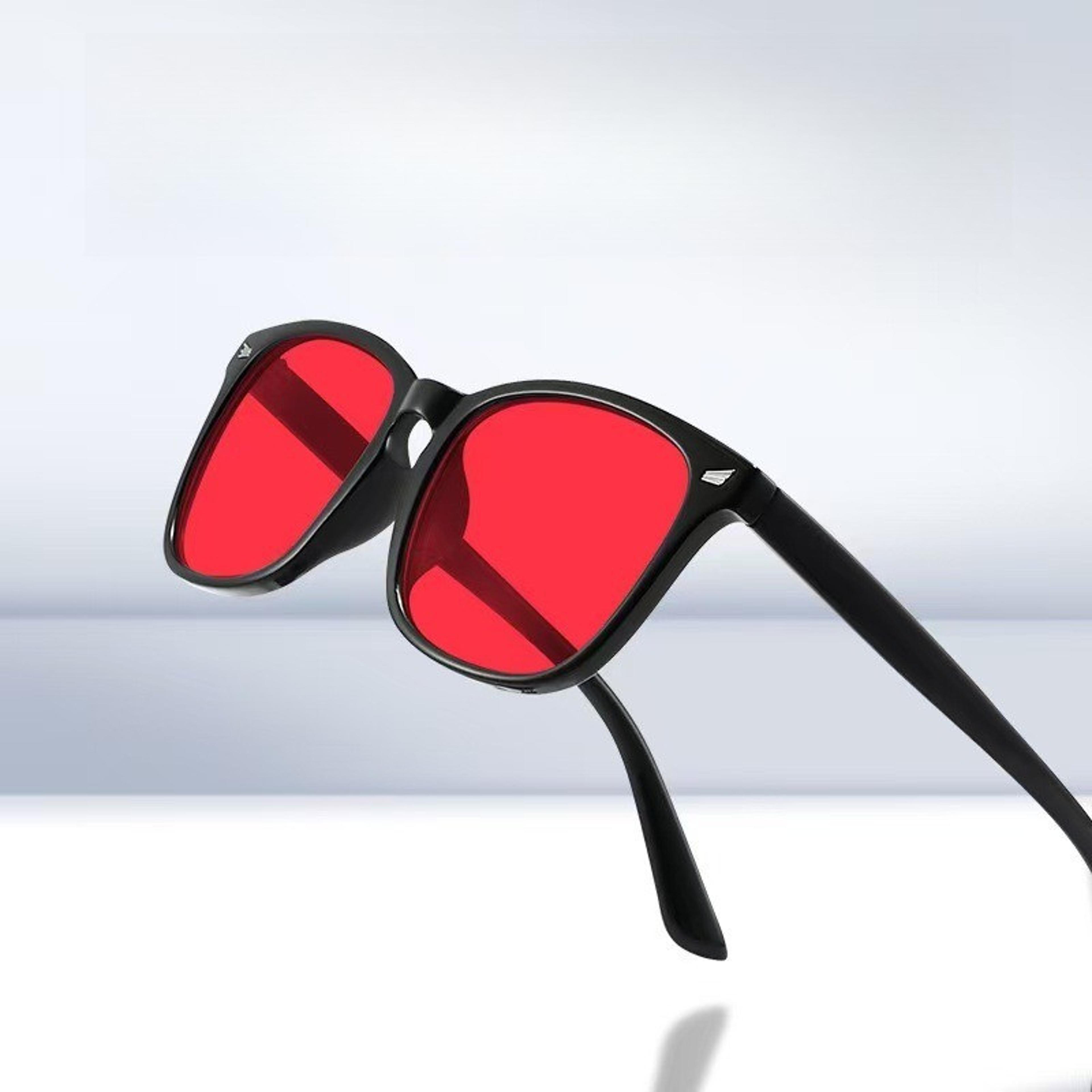 classic red lens blue light blocking sleep glasses