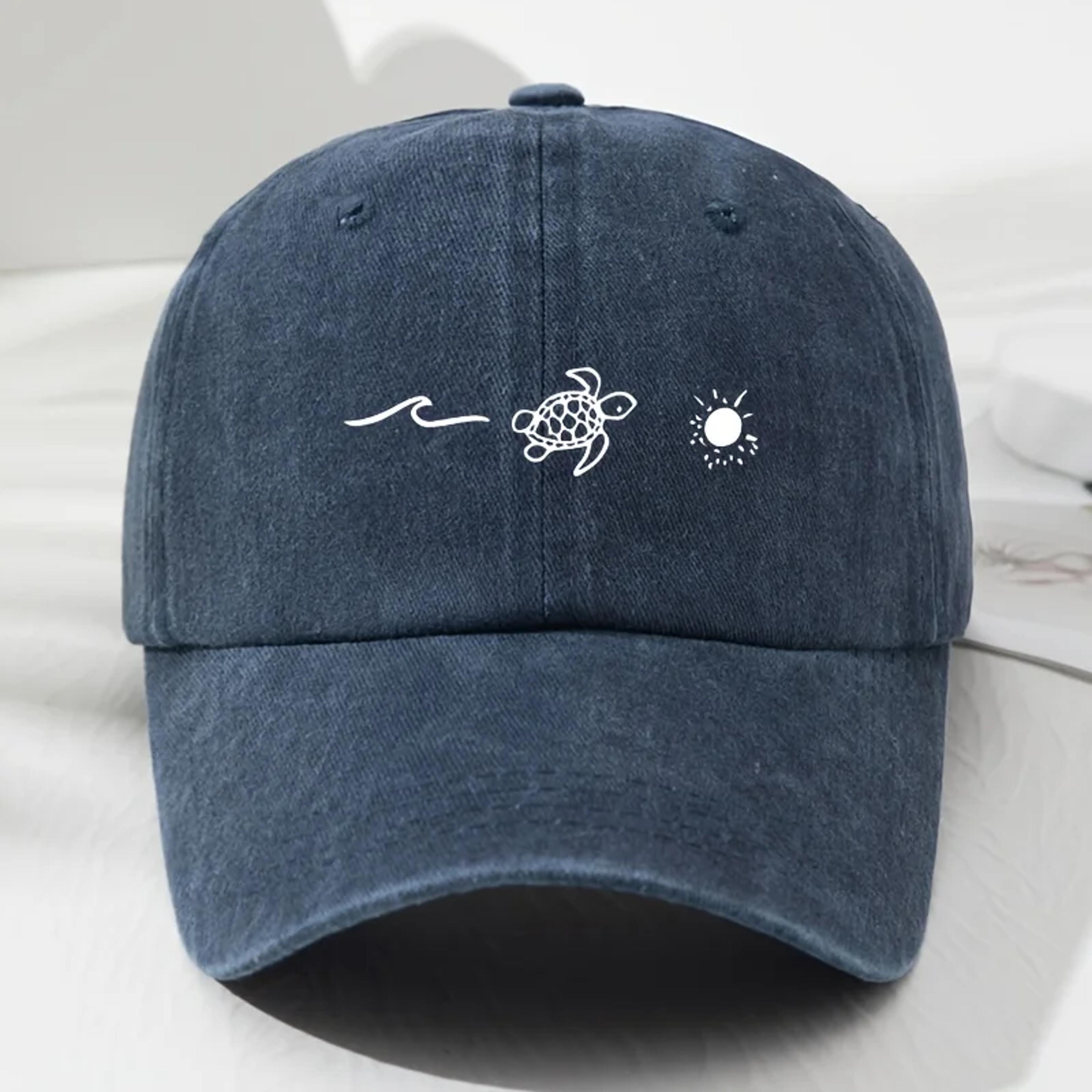 turtle print unisex baseball cap casual beach hat for outdoor everyday wear