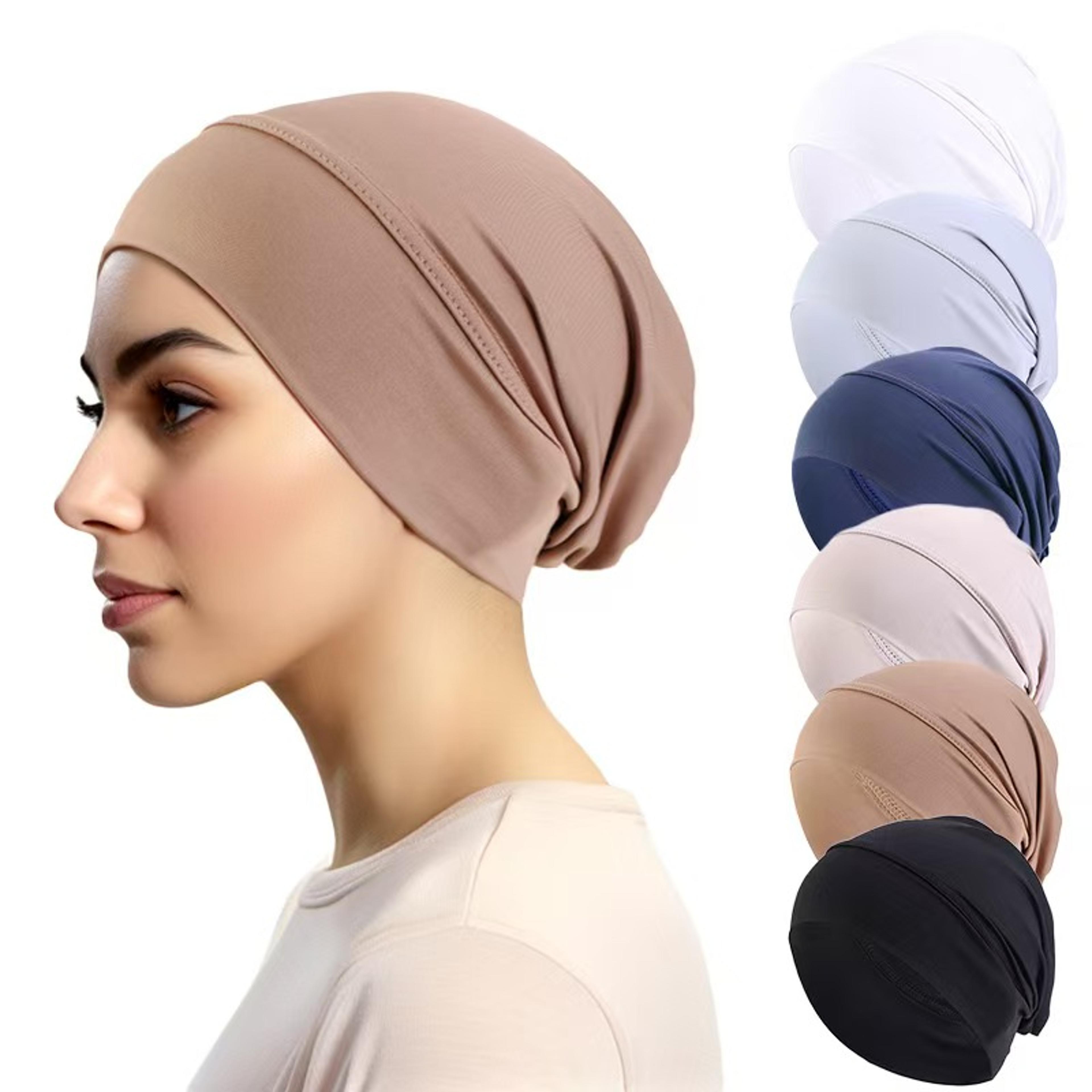 comfortfit muslim turban hat soft stretch hijab cap for women