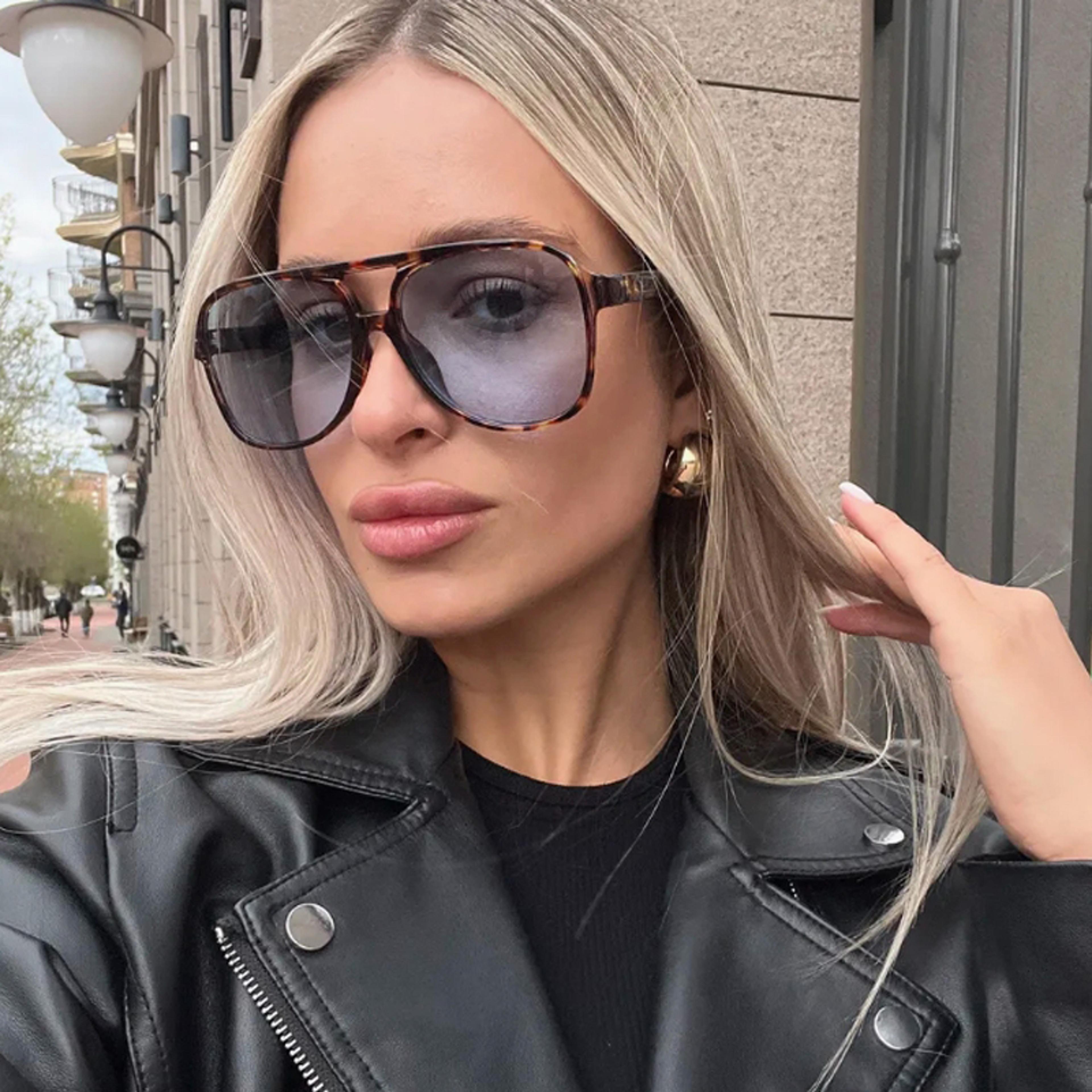 oversized square uv400 gradient lens sunglasses for women large frame fashion shades