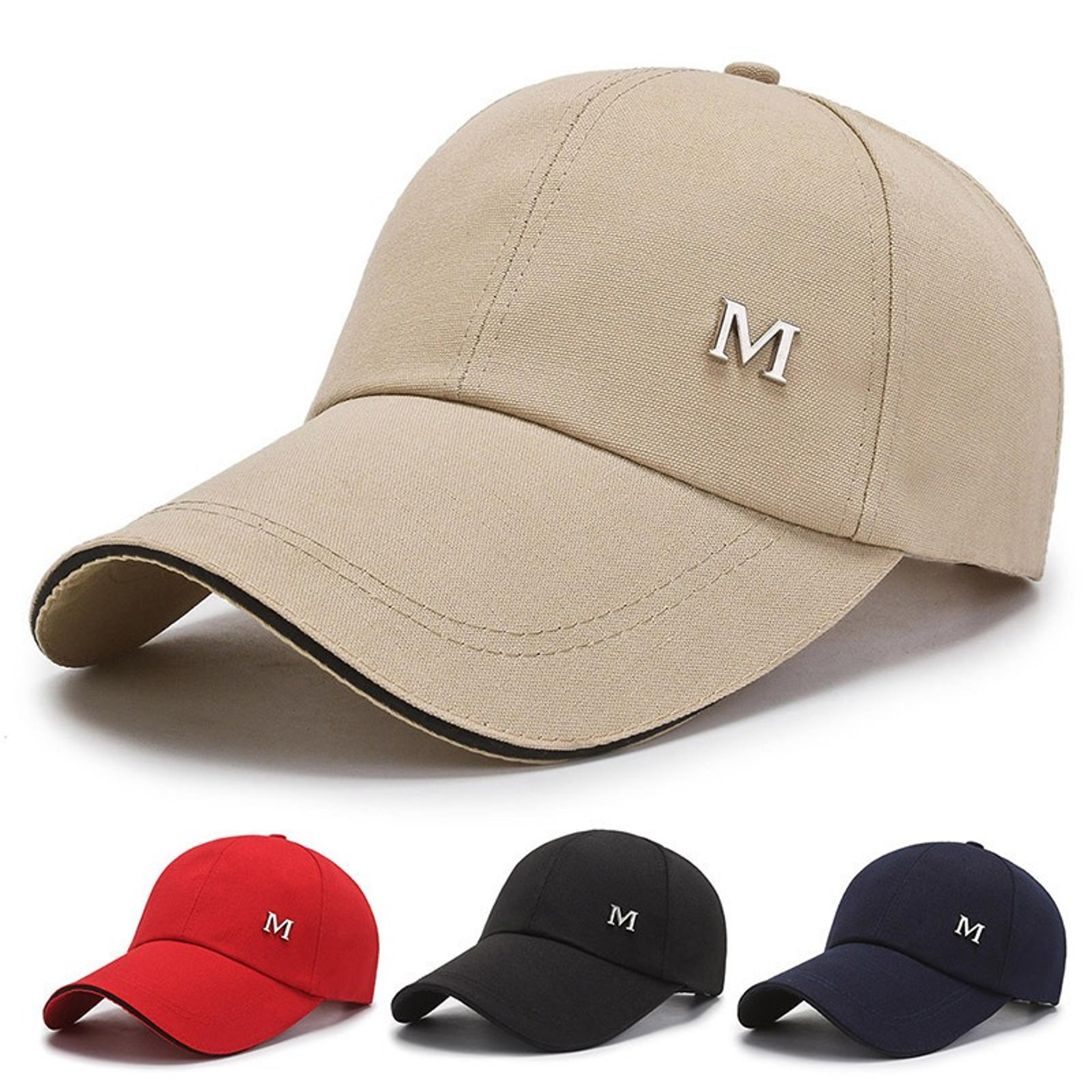 long brim cotton baseball cap with adjustable snapback for sun protection