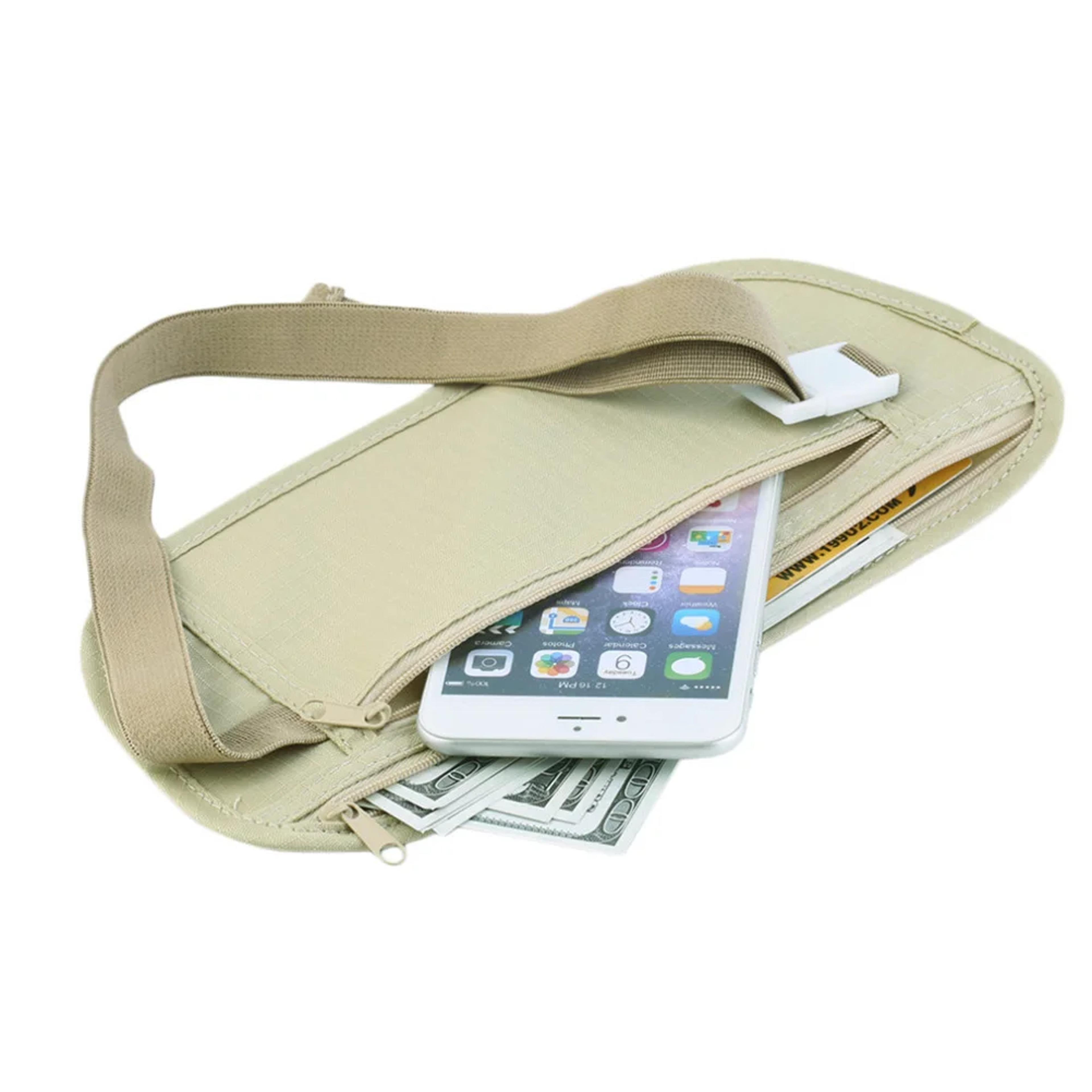 hiddenguard rfid travel wallet anti theft hidden money belt passport holder