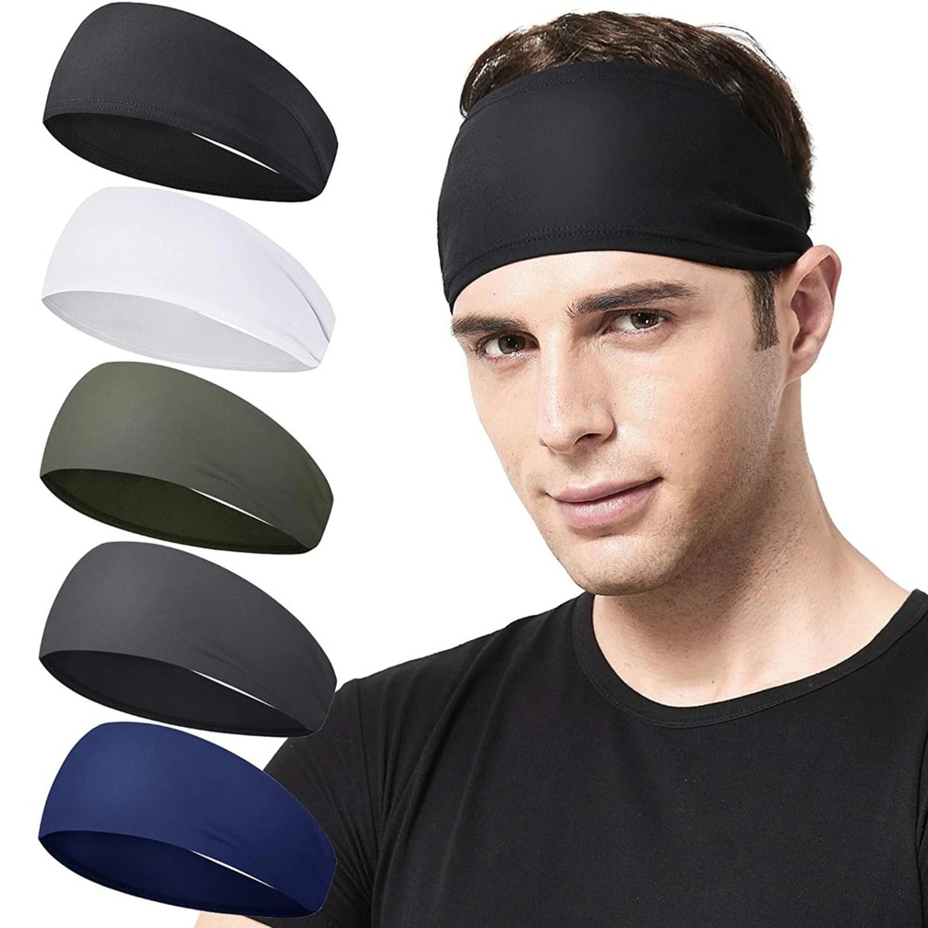 quick dry sports headband non slip workout sweatband for running, yoga & fitness