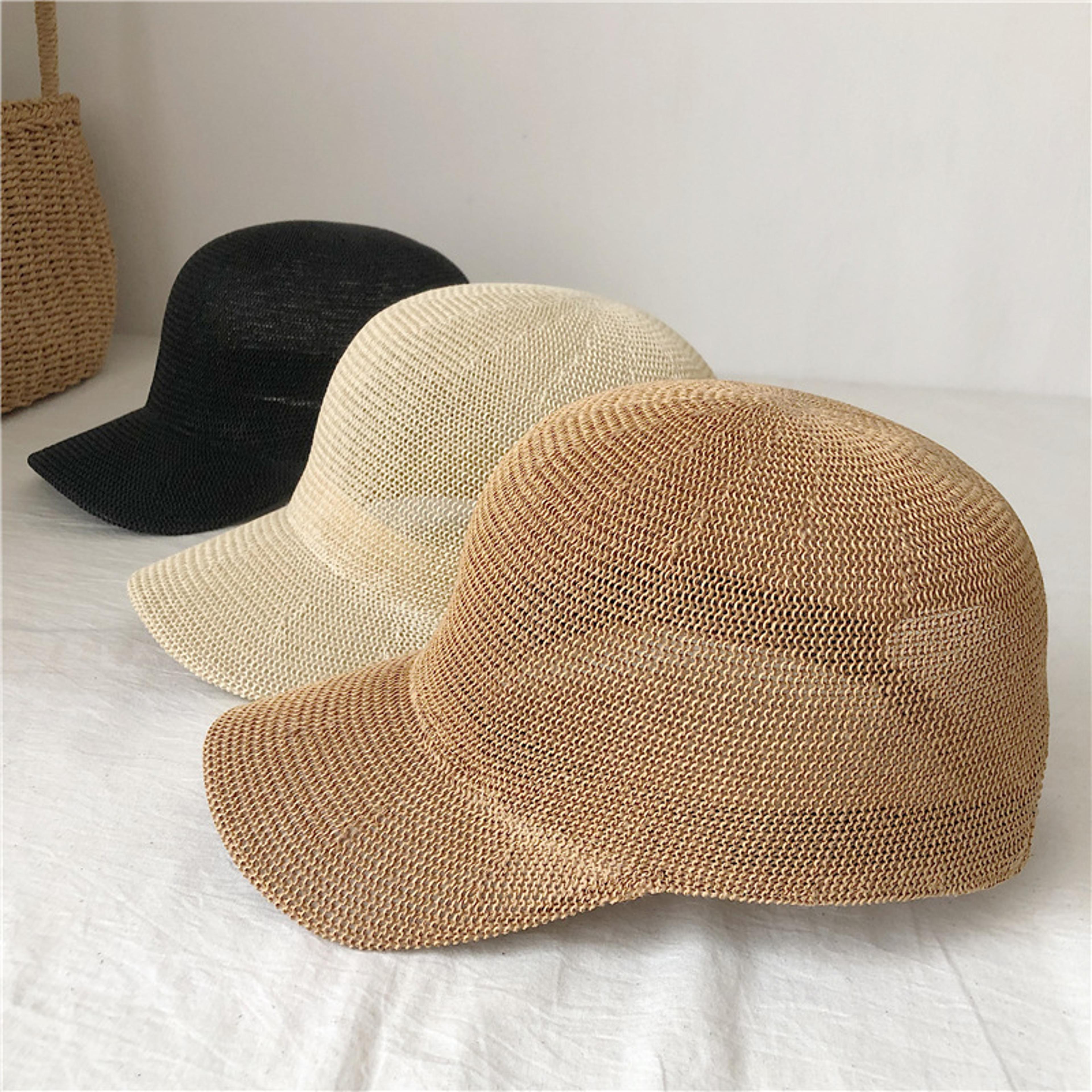 breathable linen baseball cap adjustable summer duckbill cap for men and women