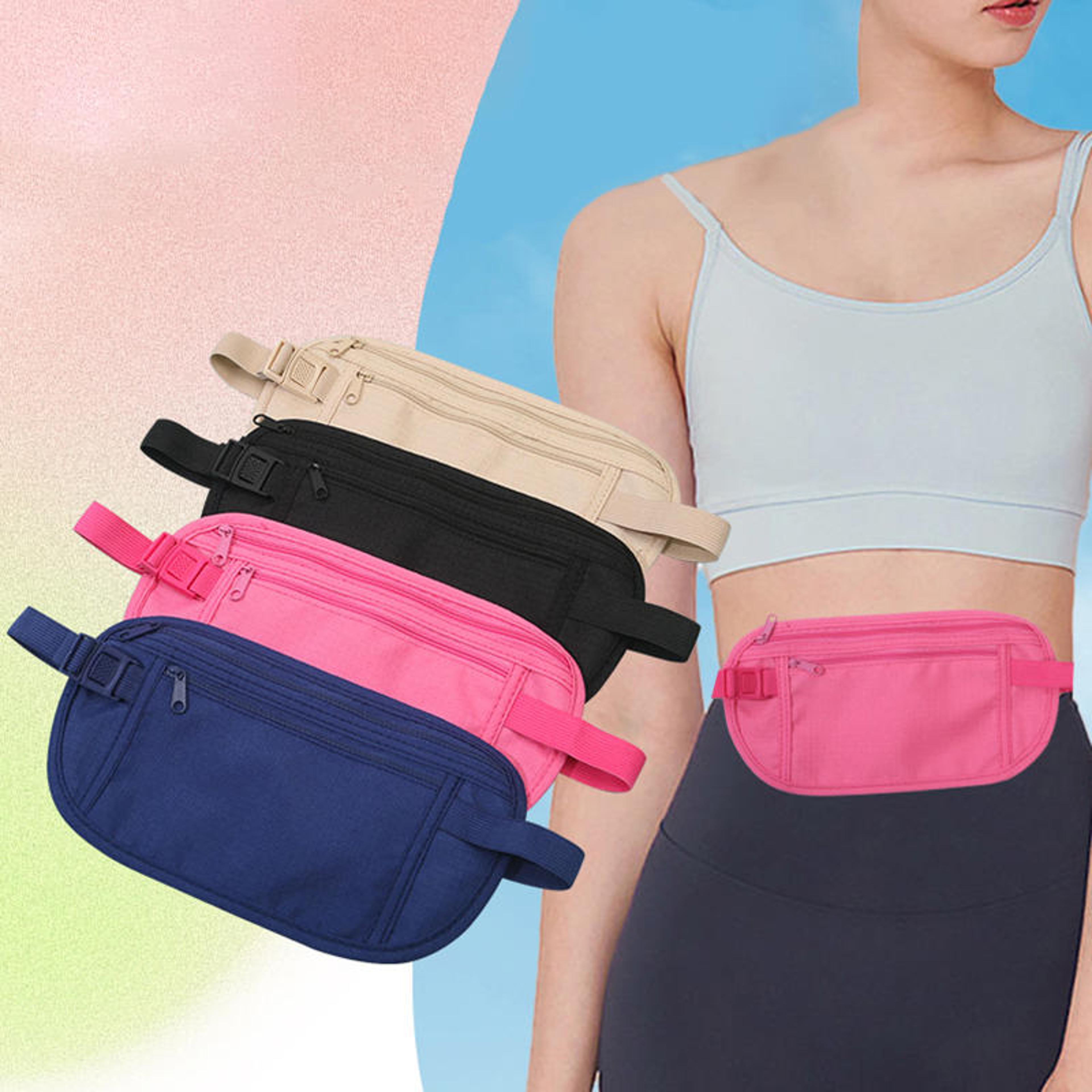 hidden travel wallet passport holder pouch anti theft running waist pack