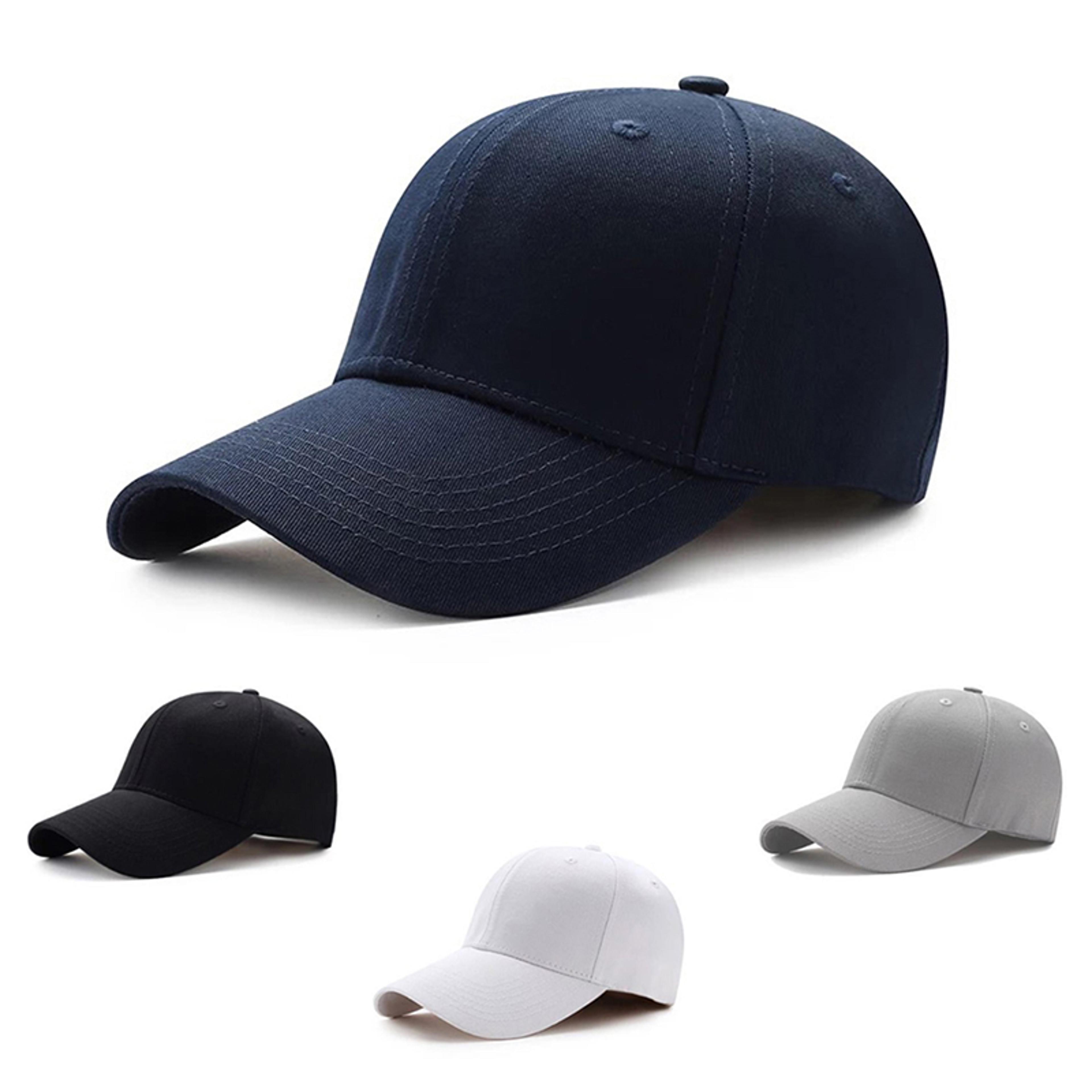 black cotton adjustable baseball cap for men & women casual golf dad hat
