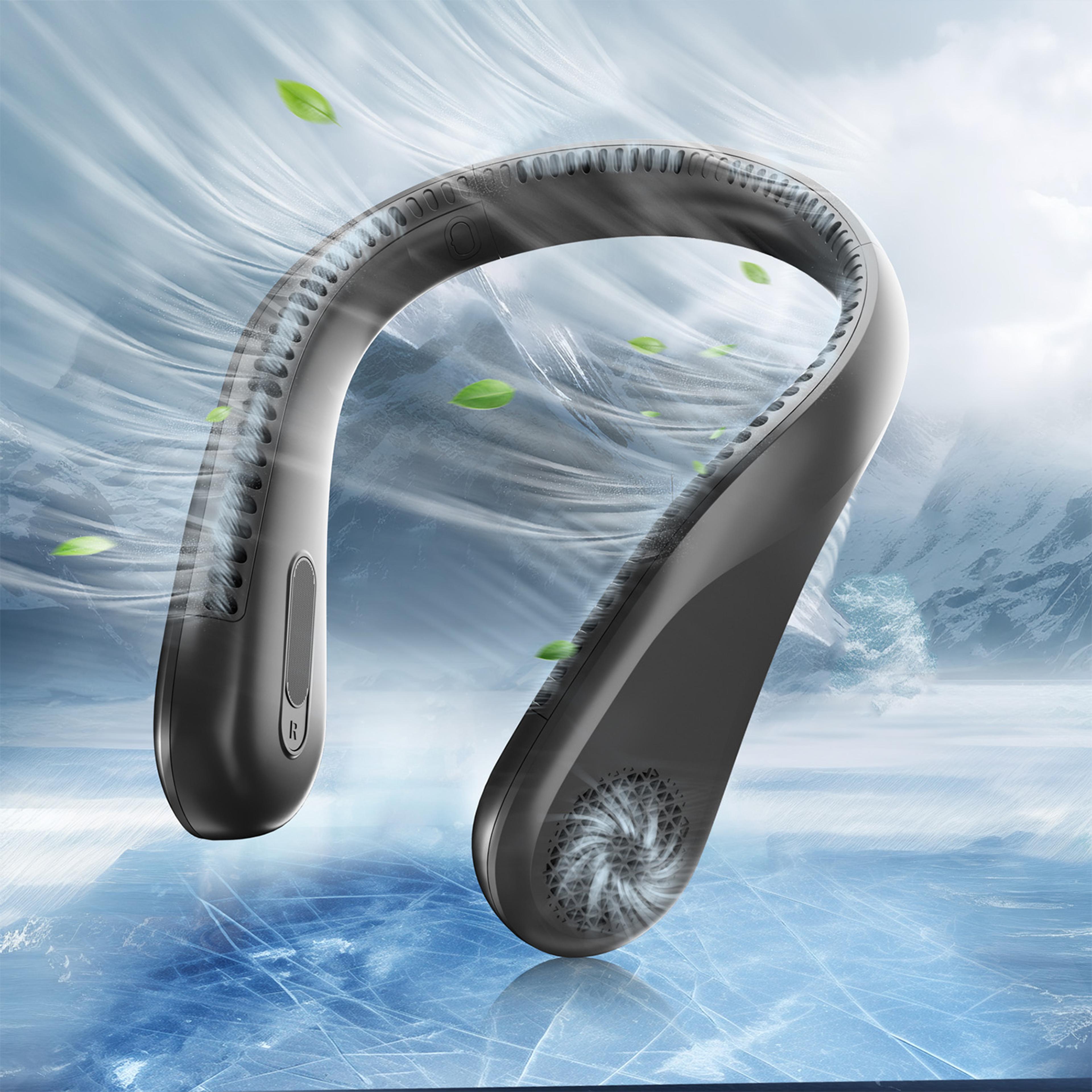 arcticflow portable neck fan rechargeable bladeless neck fan with 4 speeds & 66 air vents