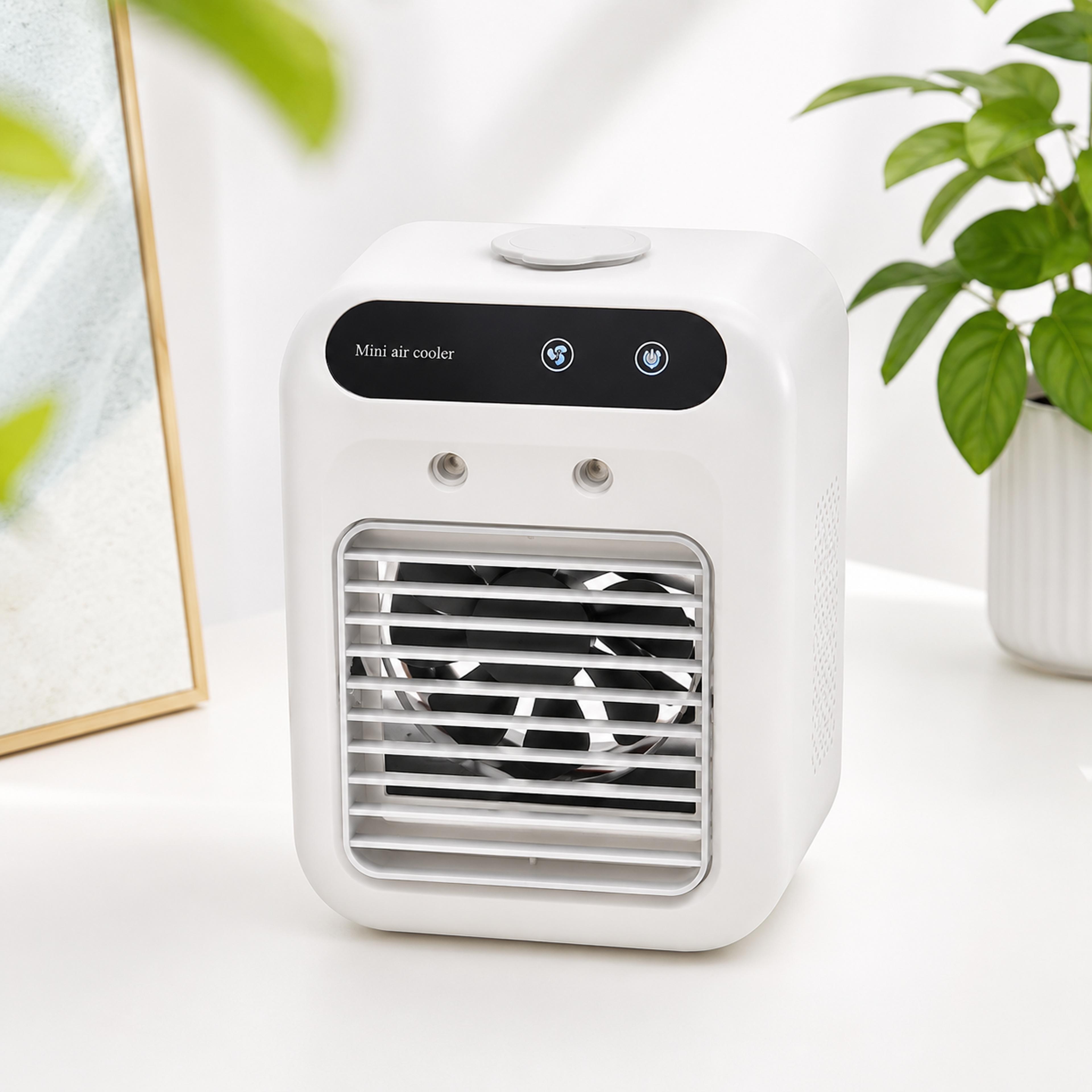 arctic breeze portable misting fan usb rechargeable personal cooling fan