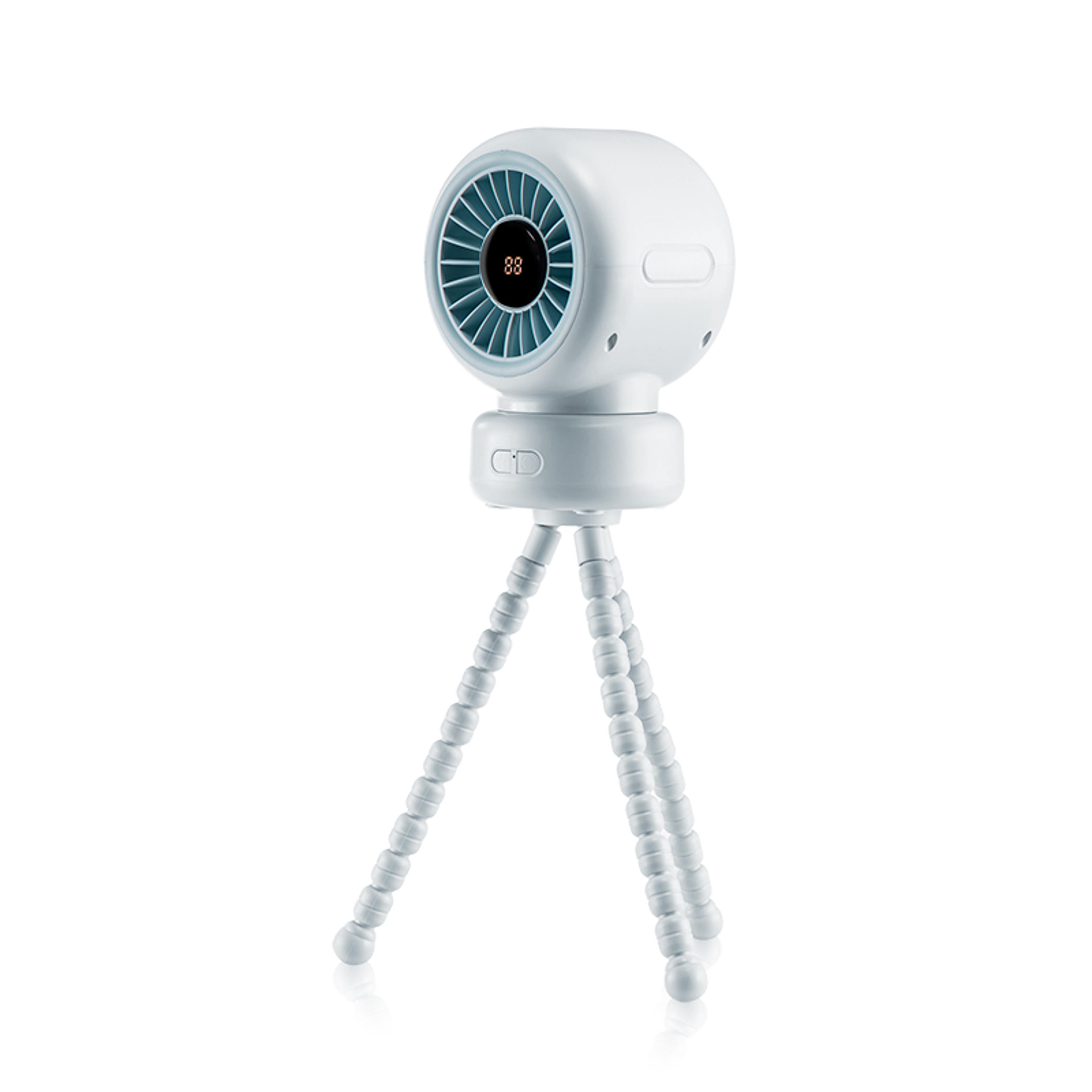 portable clip fan rechargeable mini stroller fan with flexible octopus legs & oscillating head