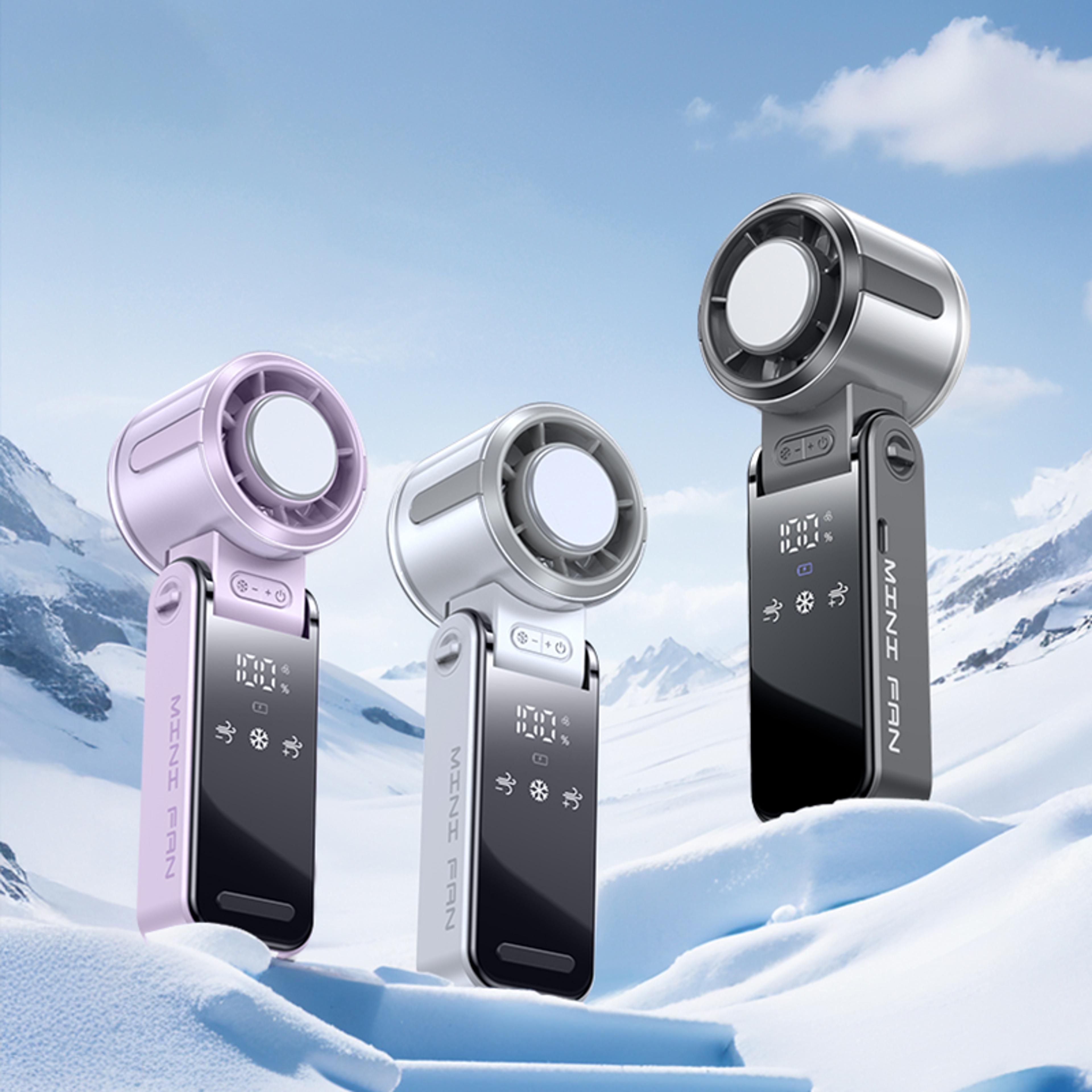 polarbreeze portable cooling fan 4000mah rechargeable handheld & neck fan