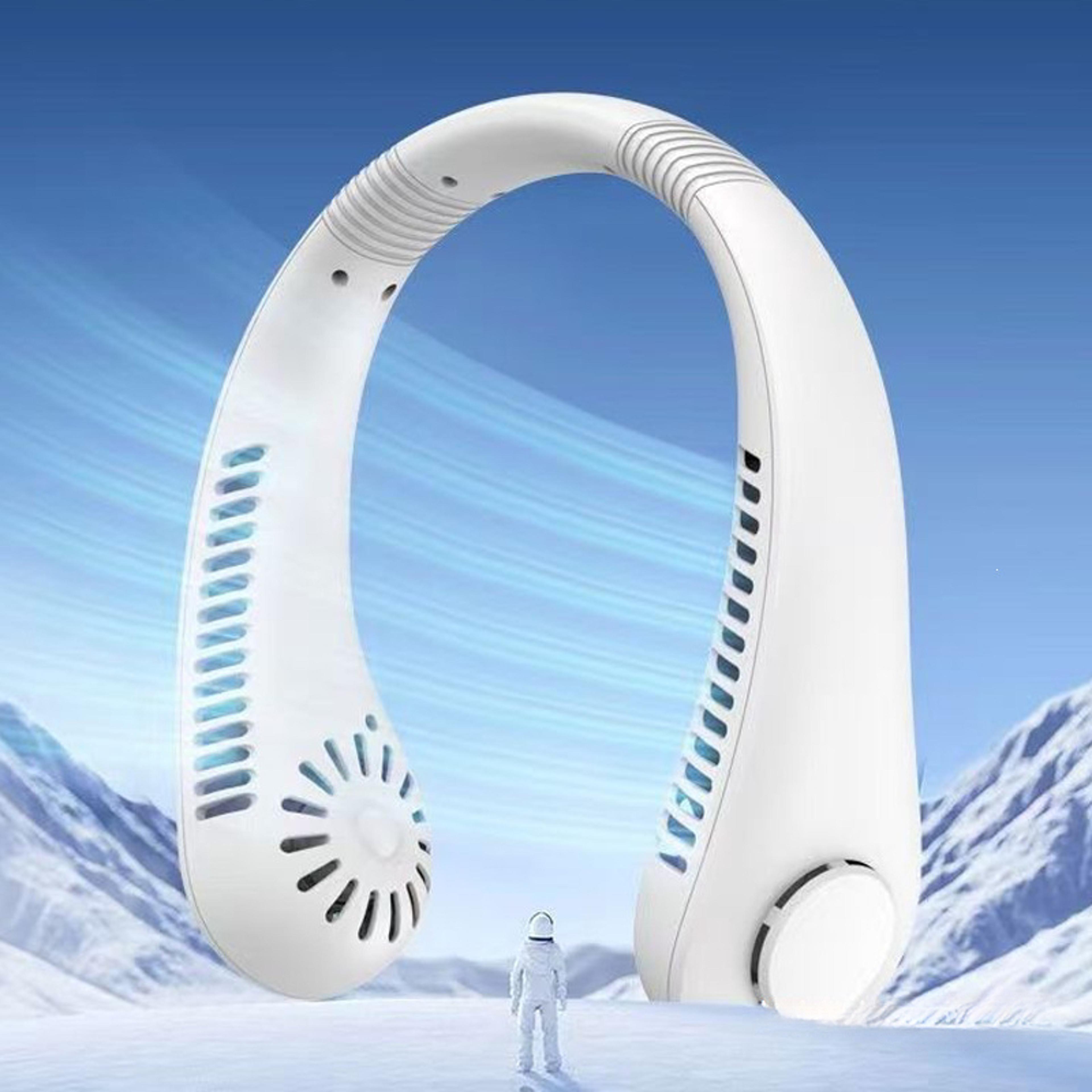 portable neck fan bladeless wearable cooling fan with soft adjustable neckband