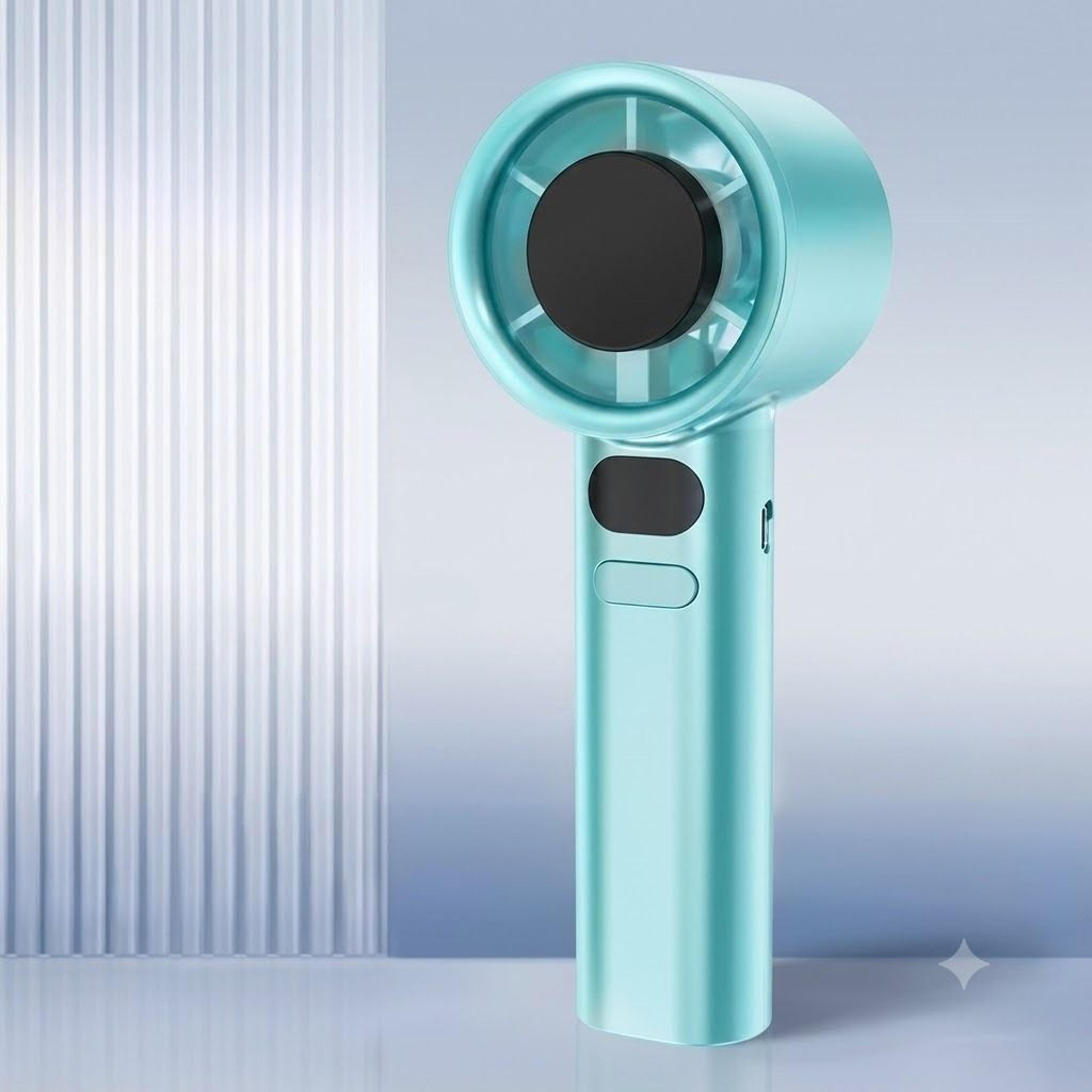 portable handheld fan rechargeable mini bladeless desktop fan with ice cooling mode