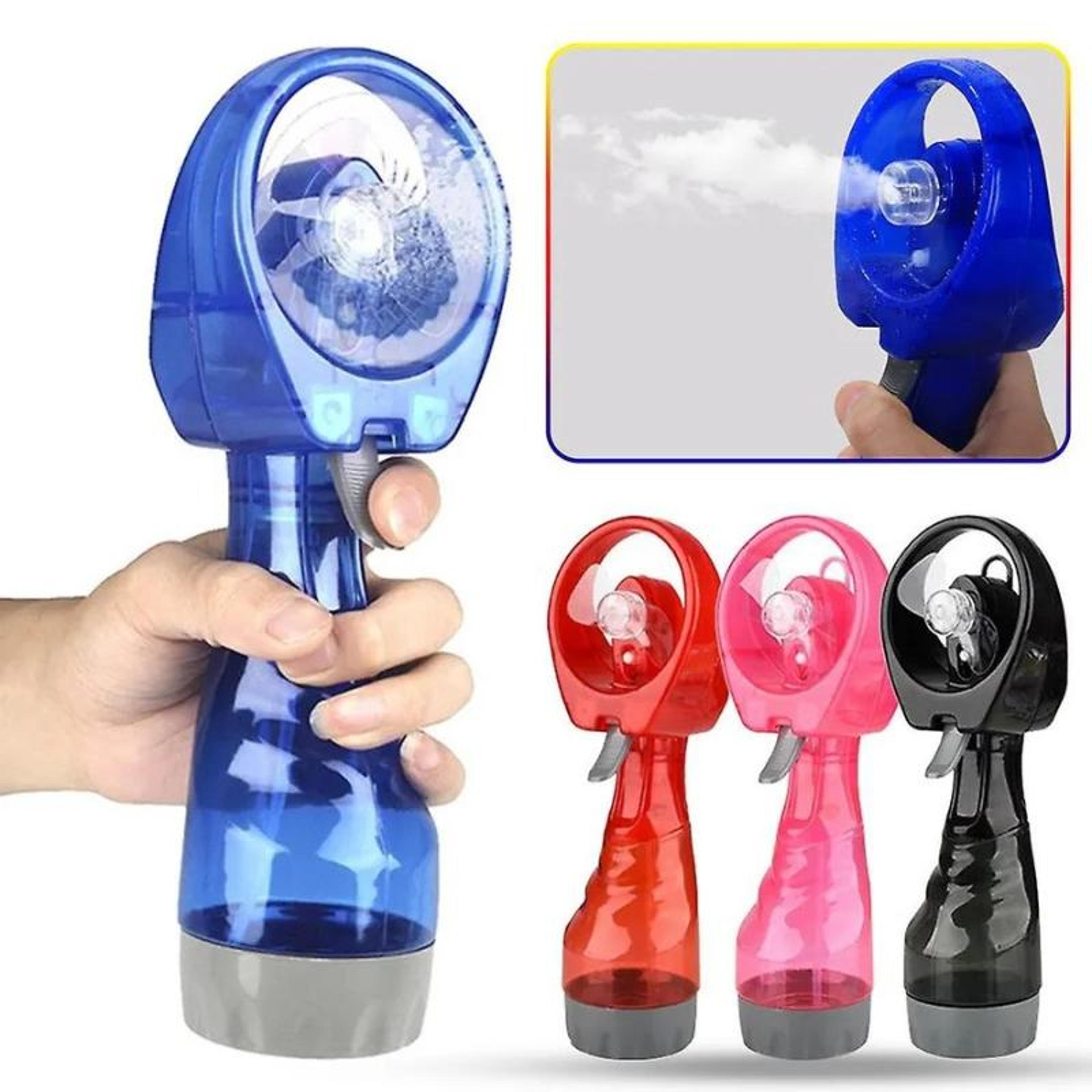 portable handheld misting fan with large water tank rechargeable personal cooling fan