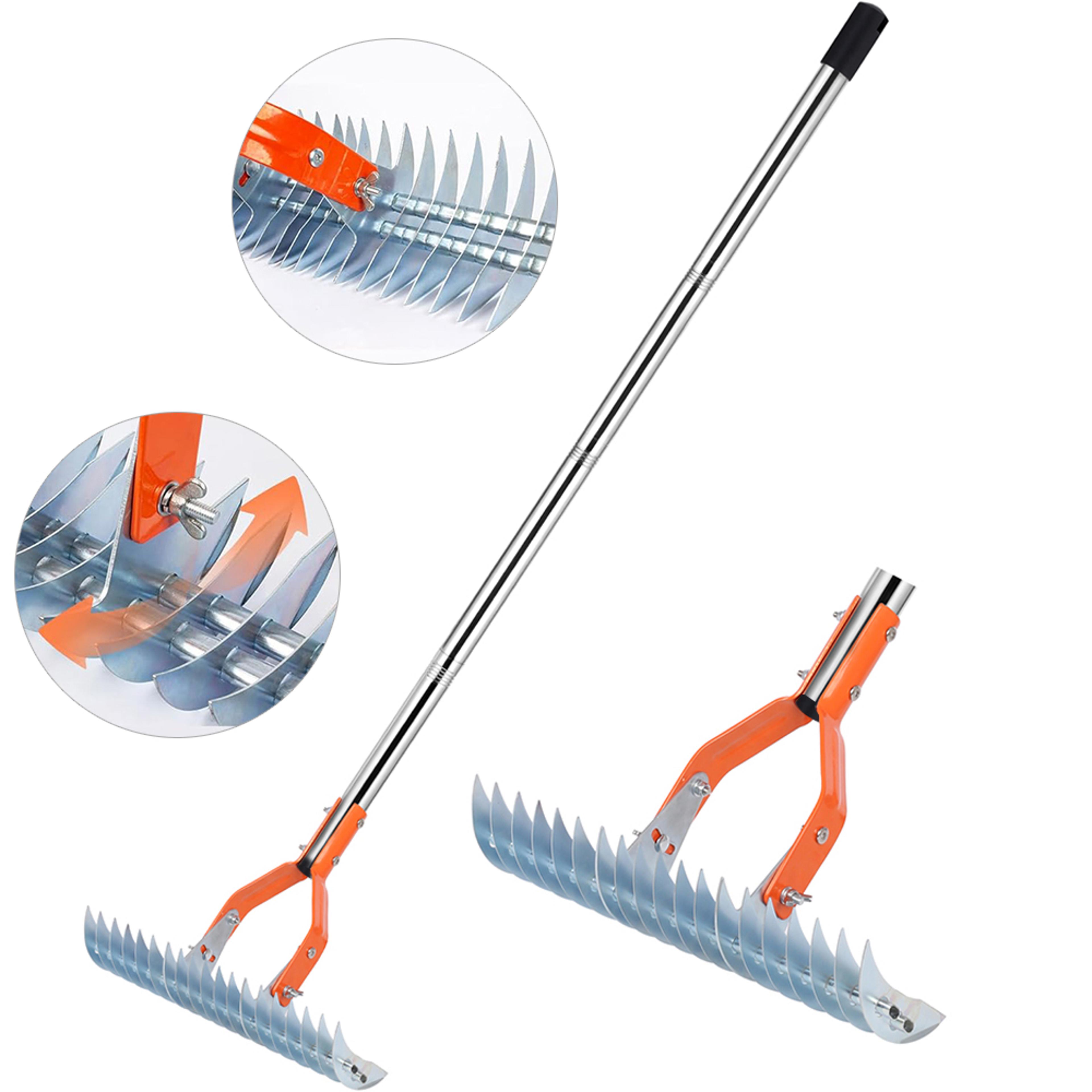 professional steel thatch rake lawn dethatcher for healthy grass care