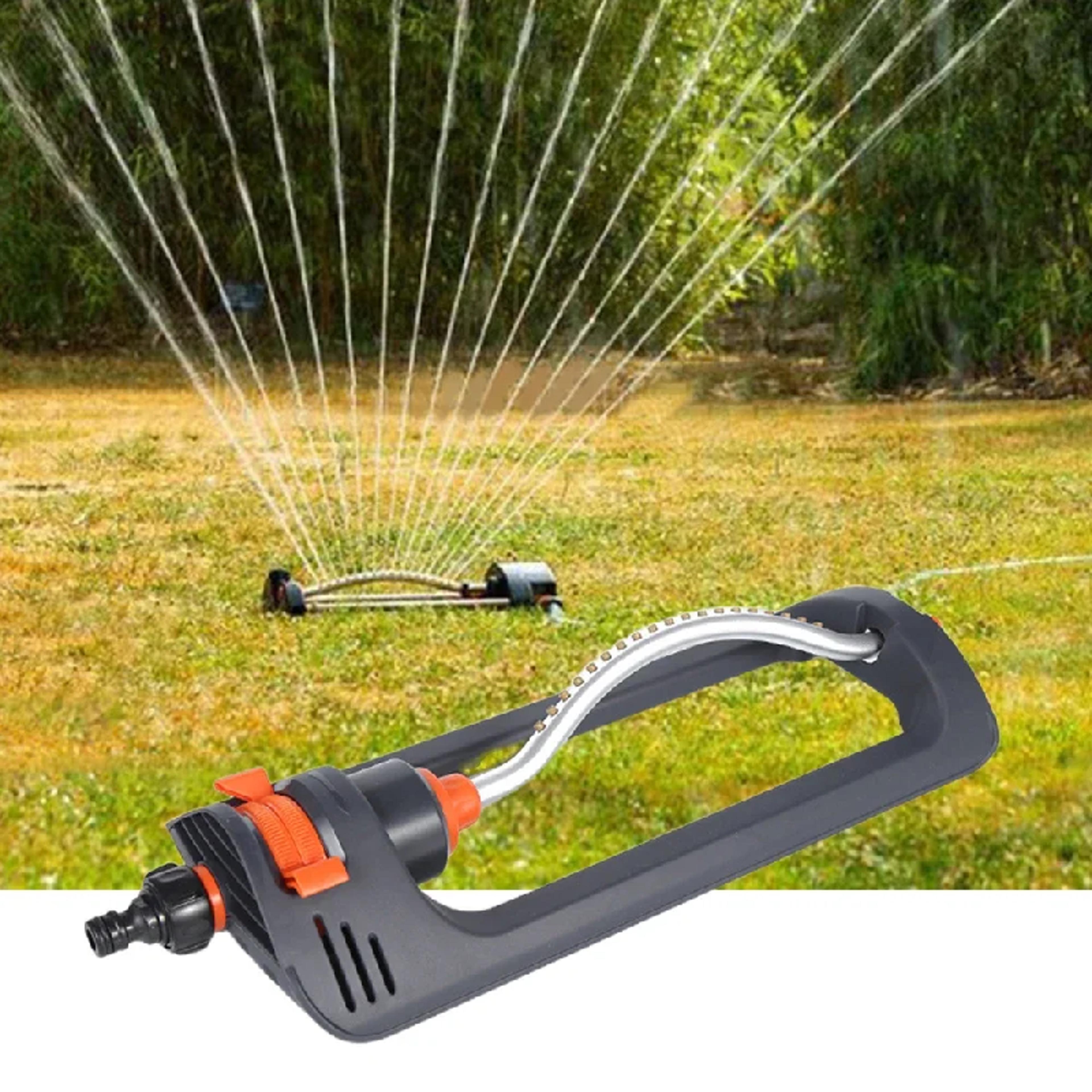 4 mode oscillating lawn sprinkler with 19 precision nozzles for wide garden watering