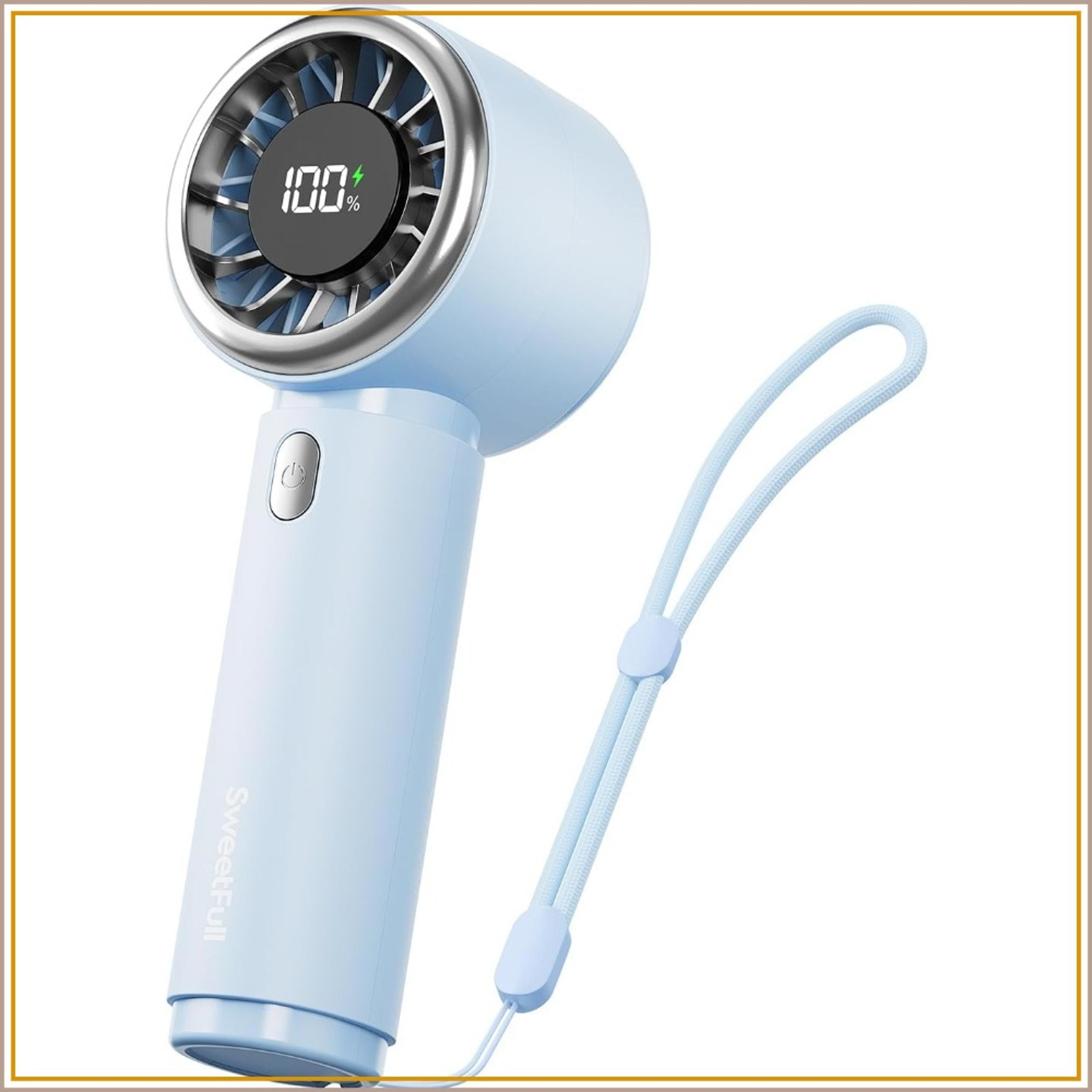 portable handheld turbo fan 5 speed mini rechargeable travel fan