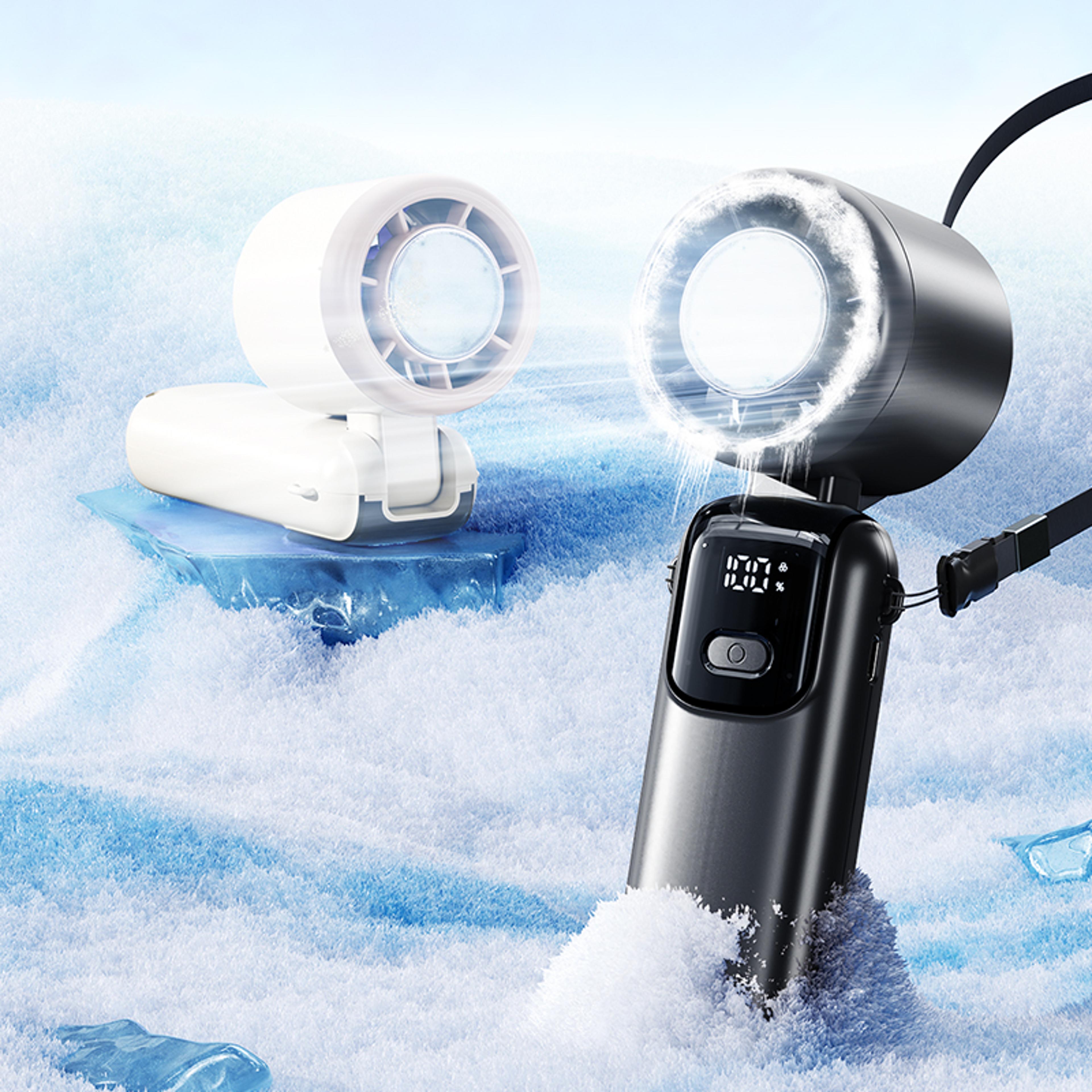 arcticflow portable cooling fan 29000 rpm turbo handheld fan with ice cooling plate
