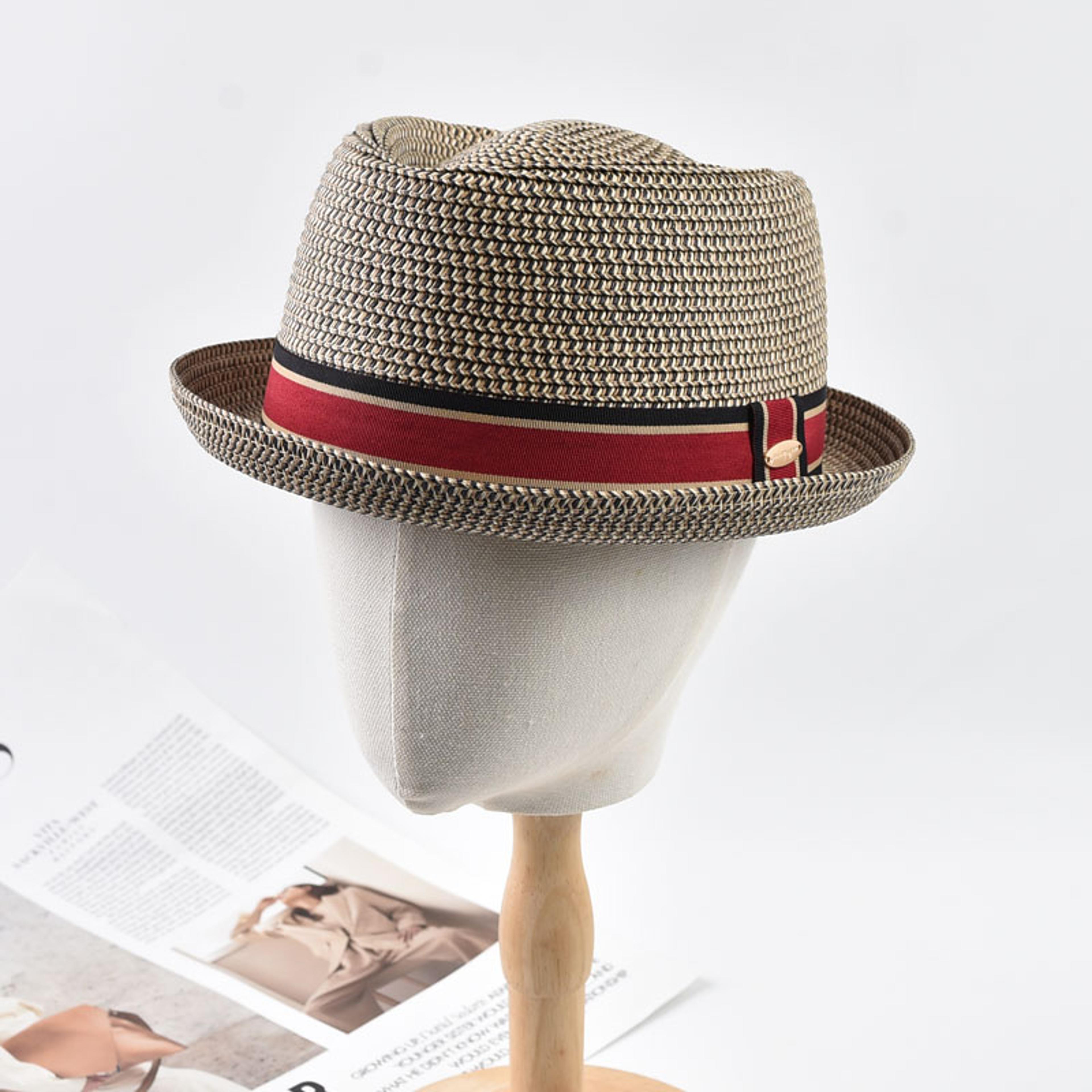 classic straw fedora hat for men lightweight paper straw summer sun hat