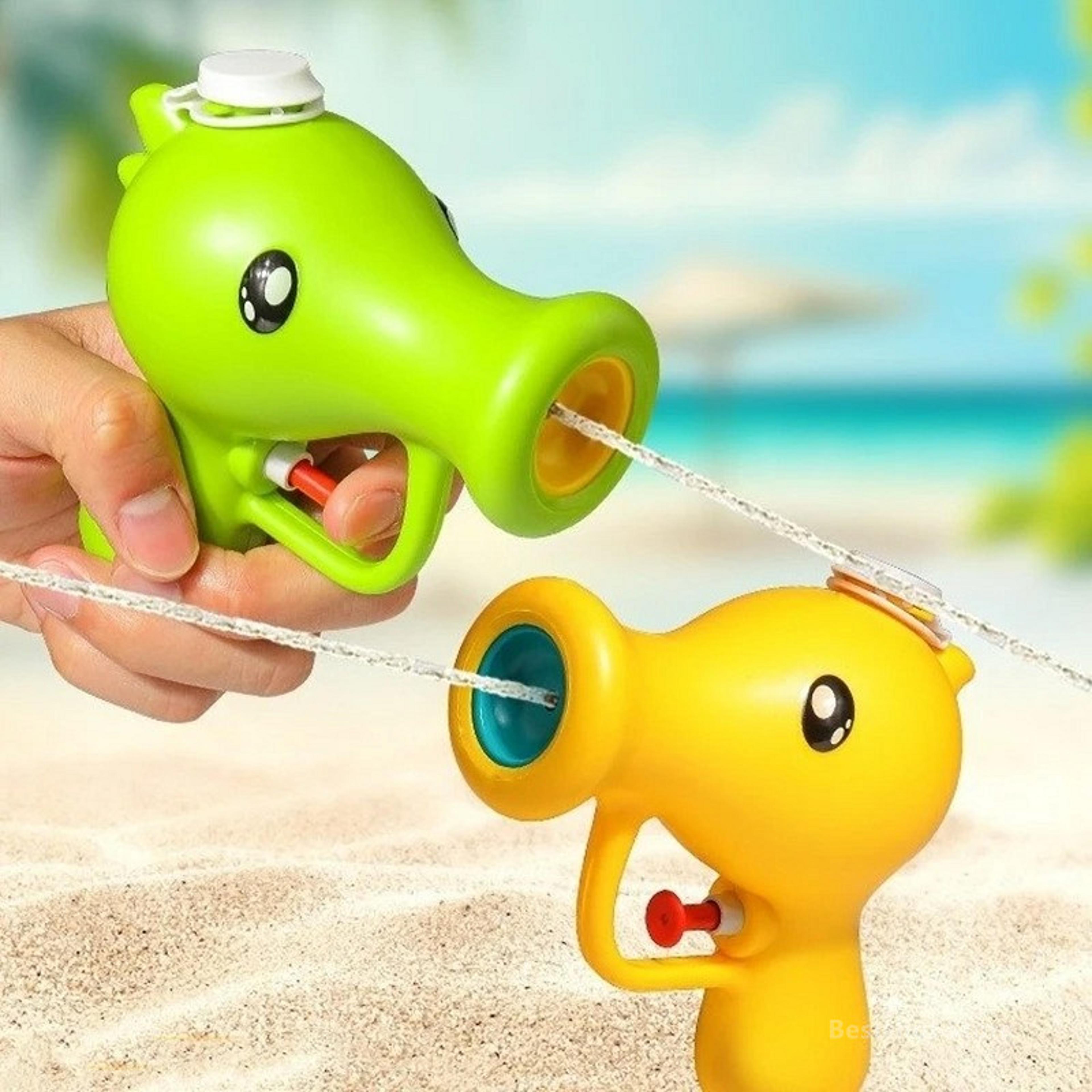 cute pea kids water gun cartoon water blaster for pool, beach & summer outdoor play