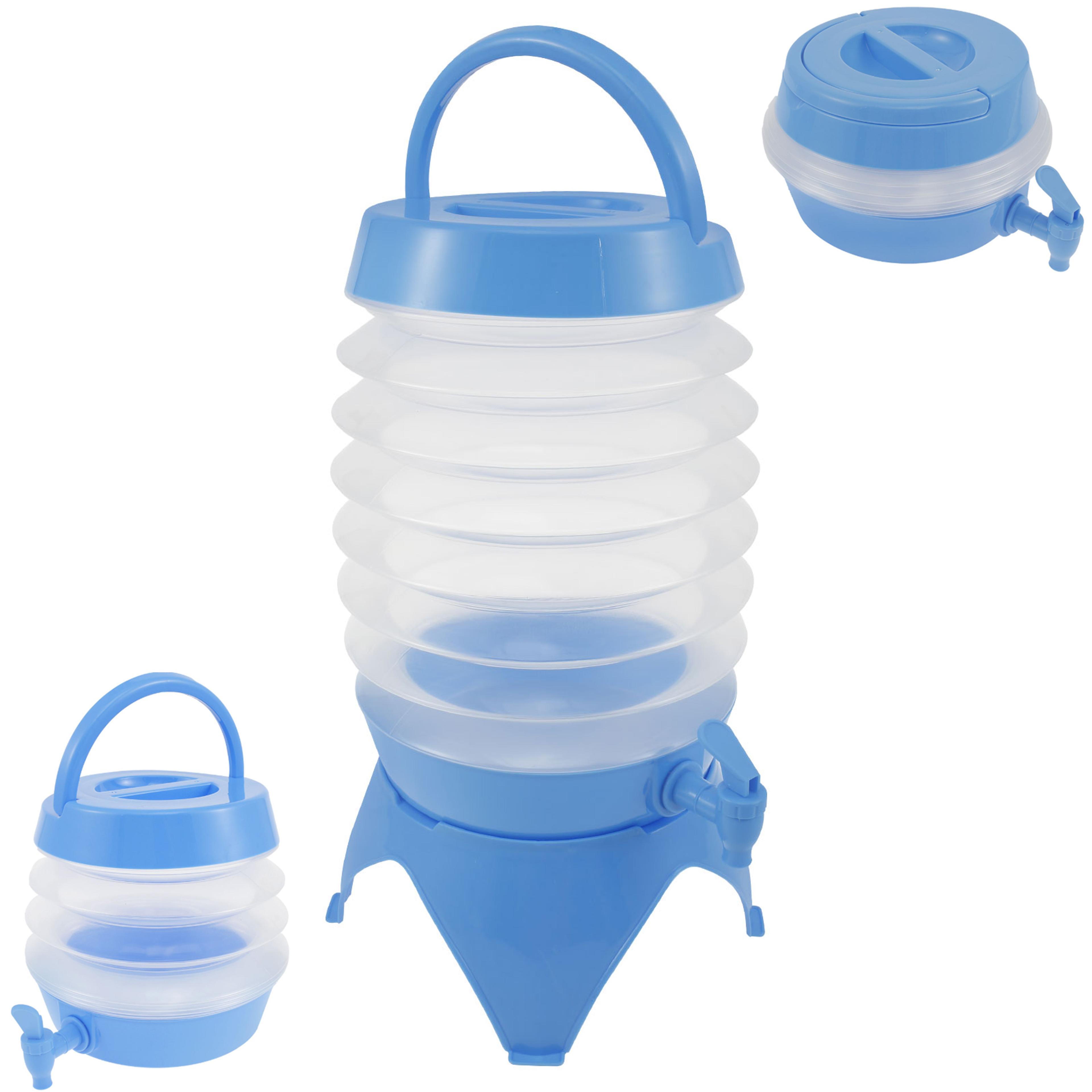 collapsible water dispenser with spigot portable camping water jug for fridge and outdoor uses