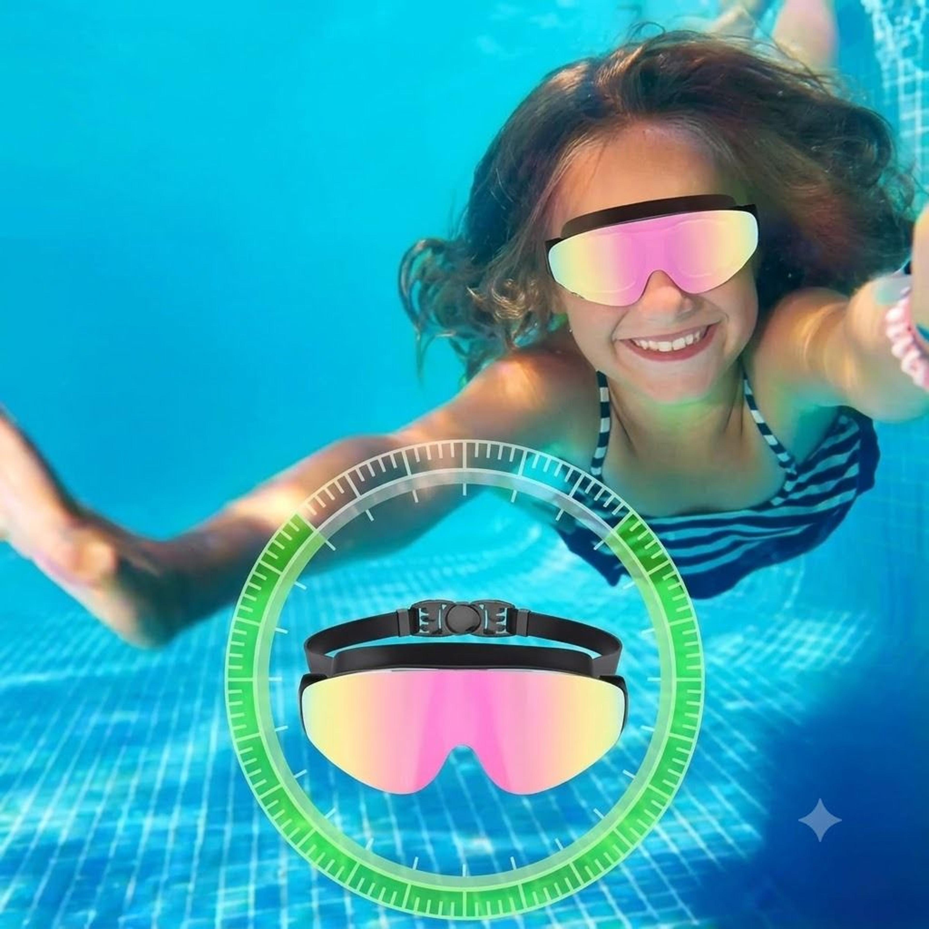 kids polarized swim goggles with anti fog wide view leak proof design