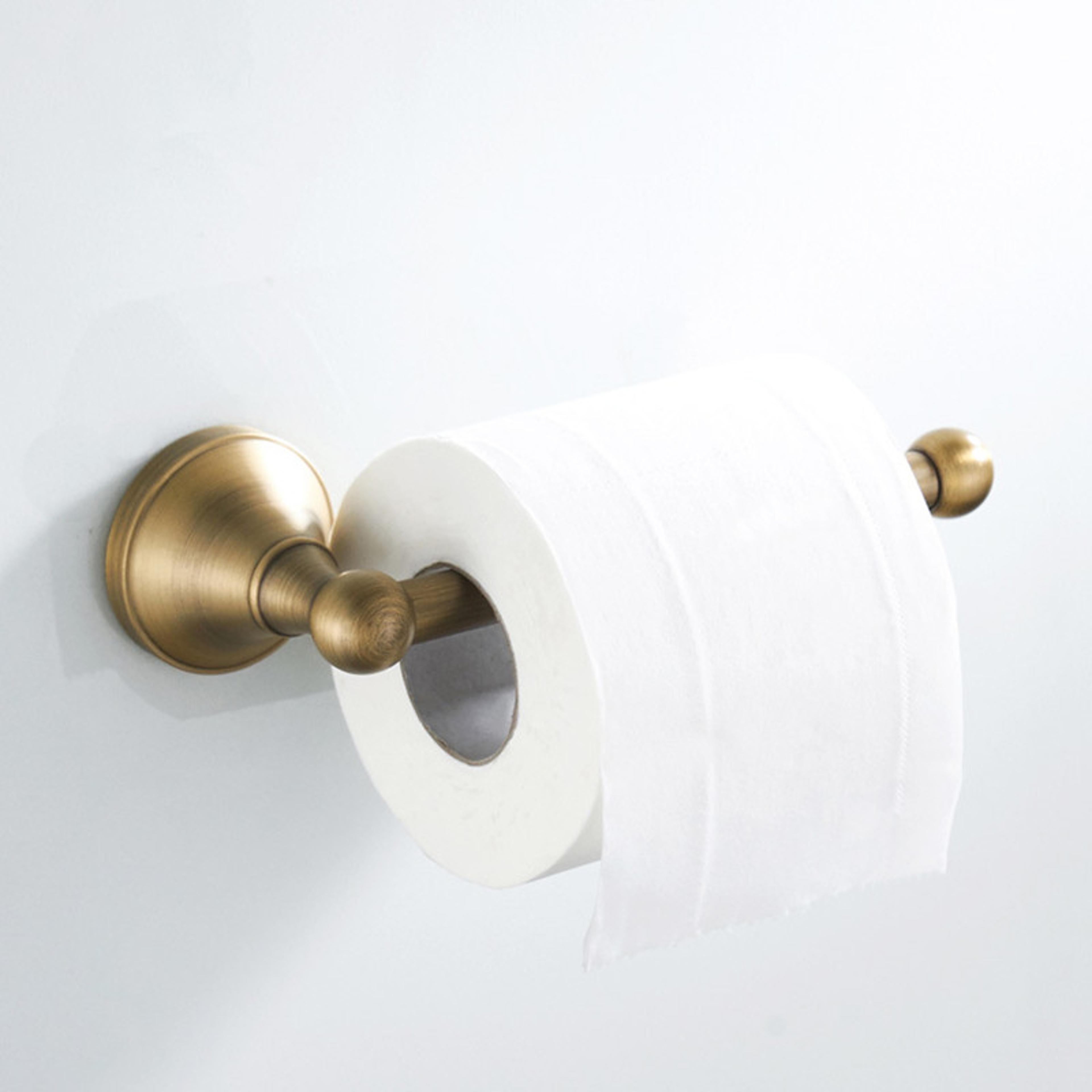 antique bronze wall mounted toilet paper holder with brass finish vintage bathroom tissue rack