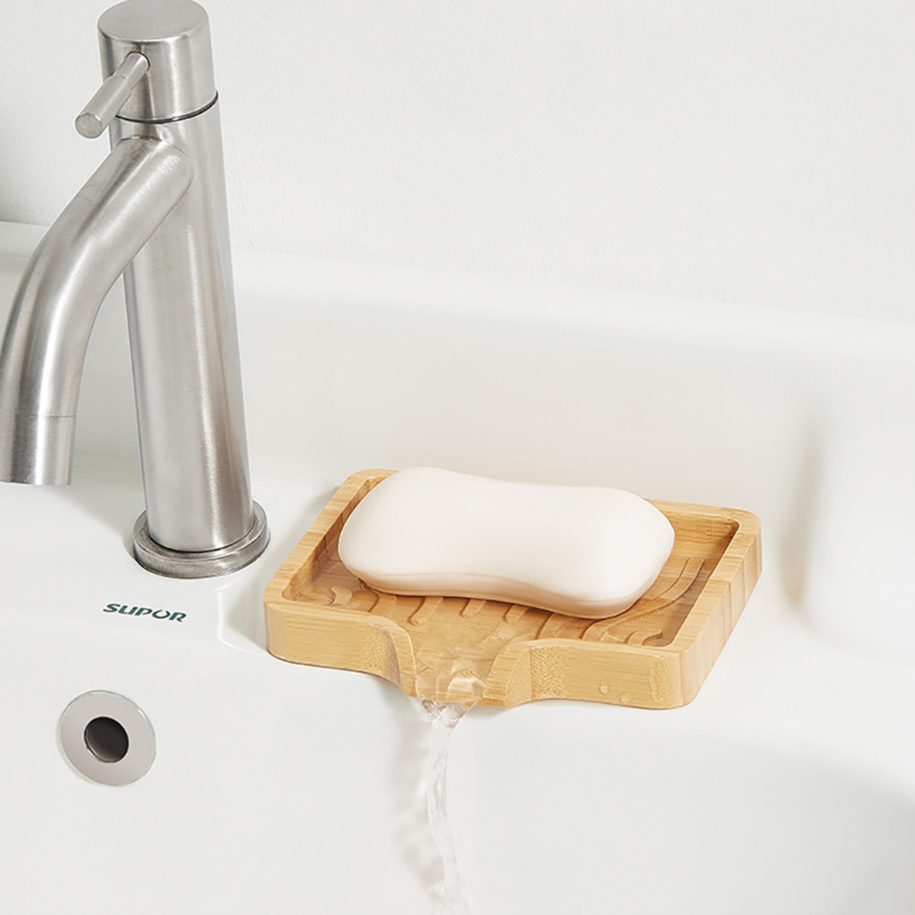 natural nanmu wooden soap holder draining soap dish for bathroom & kitchen