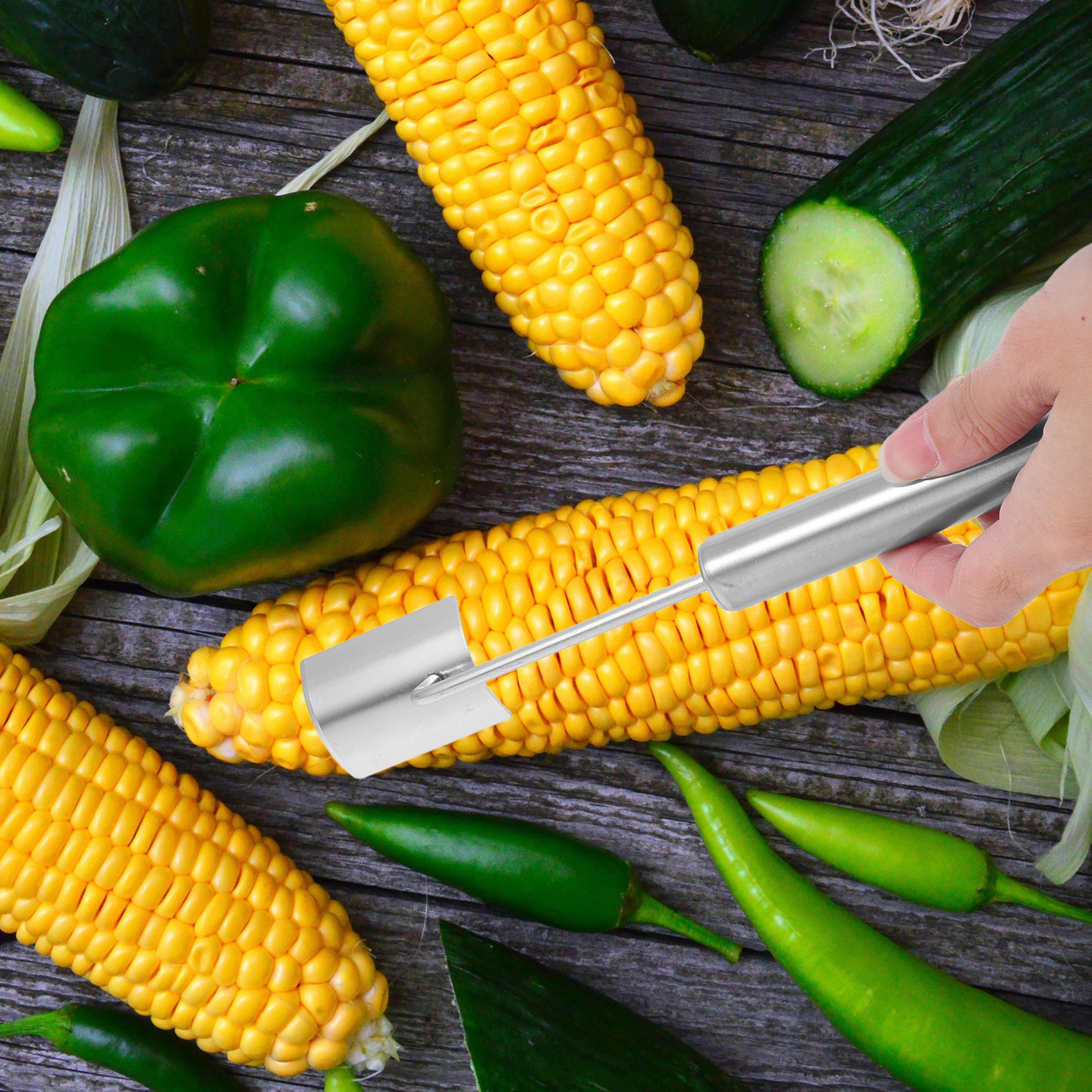 stainless steel corn stripper with ergonomic handle easy corn kernel remover & corn peeler