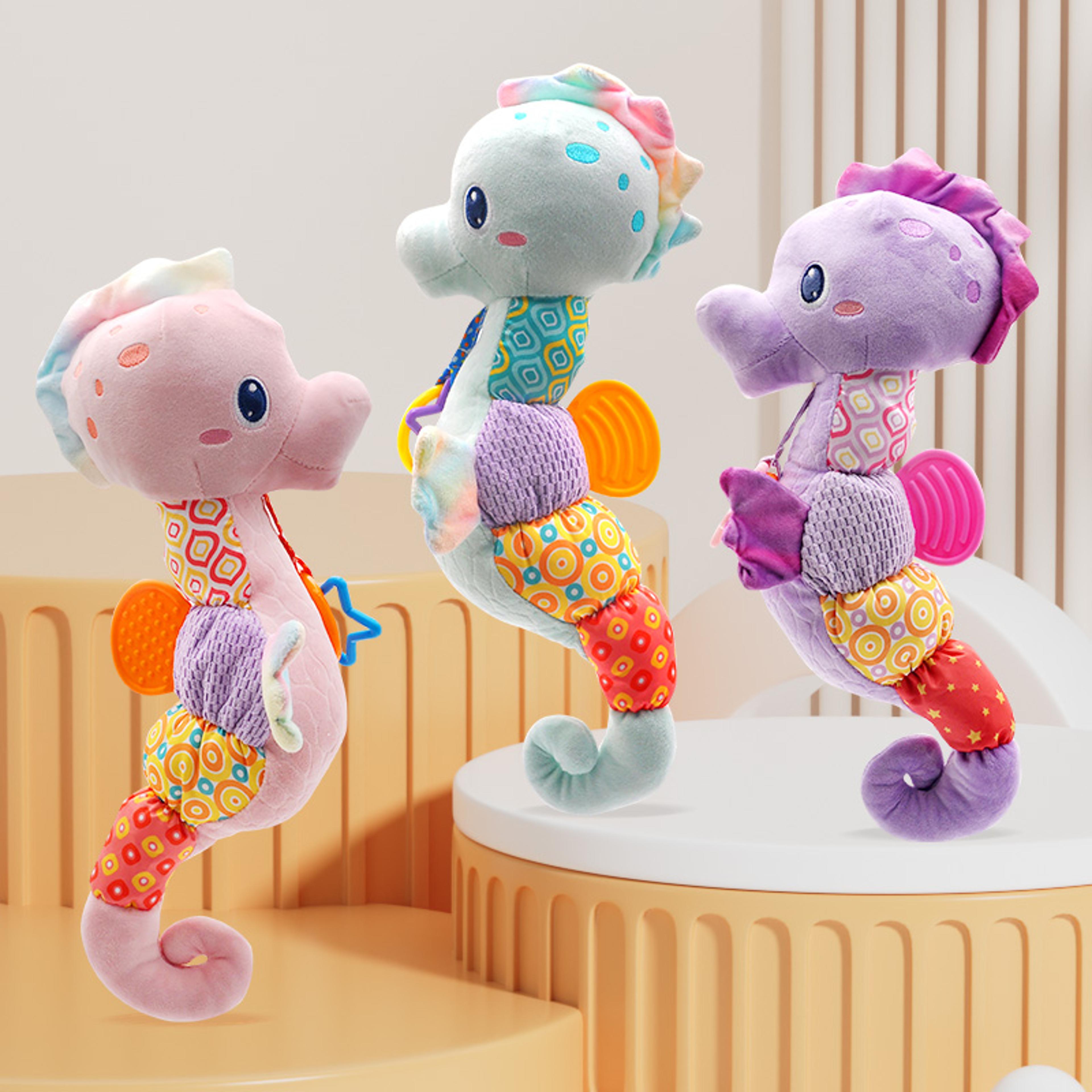 baby seahorse baby sensory toy & musical baby toy soft plush newborn rattle