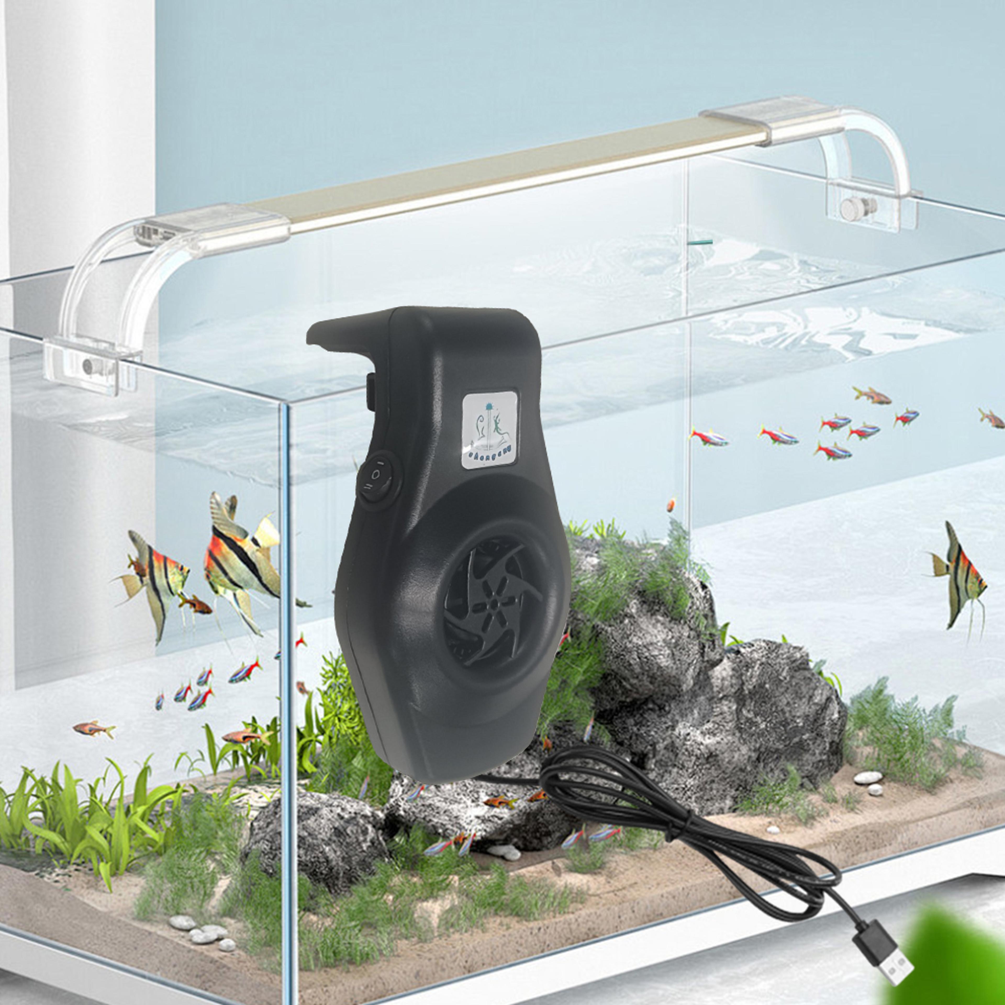 quiet aquarium cooling fan usb mini aquarium chiller for freshwater & saltwater fish tanks