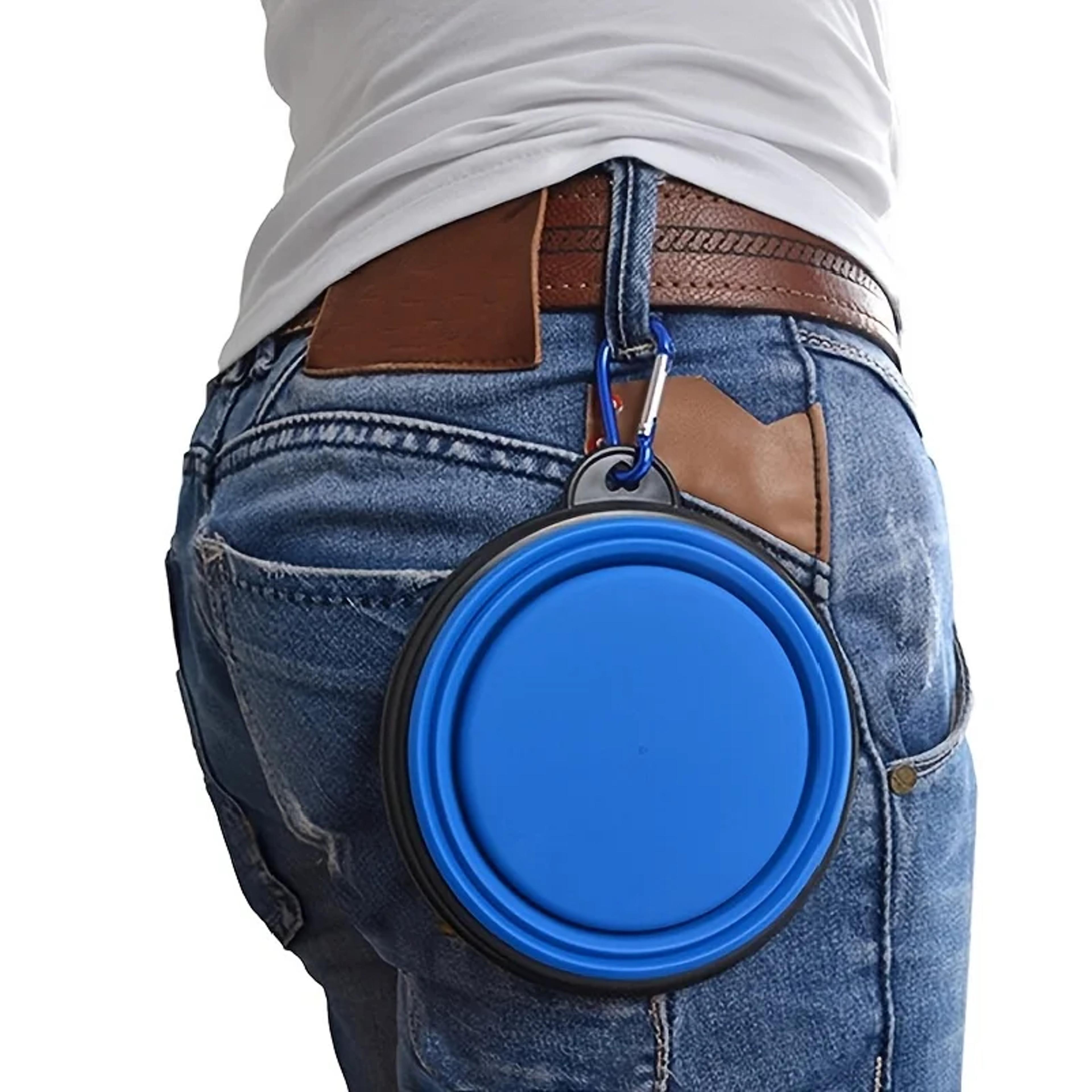 collapsible pet travel bowl portable silicone dog & cat food water bowl