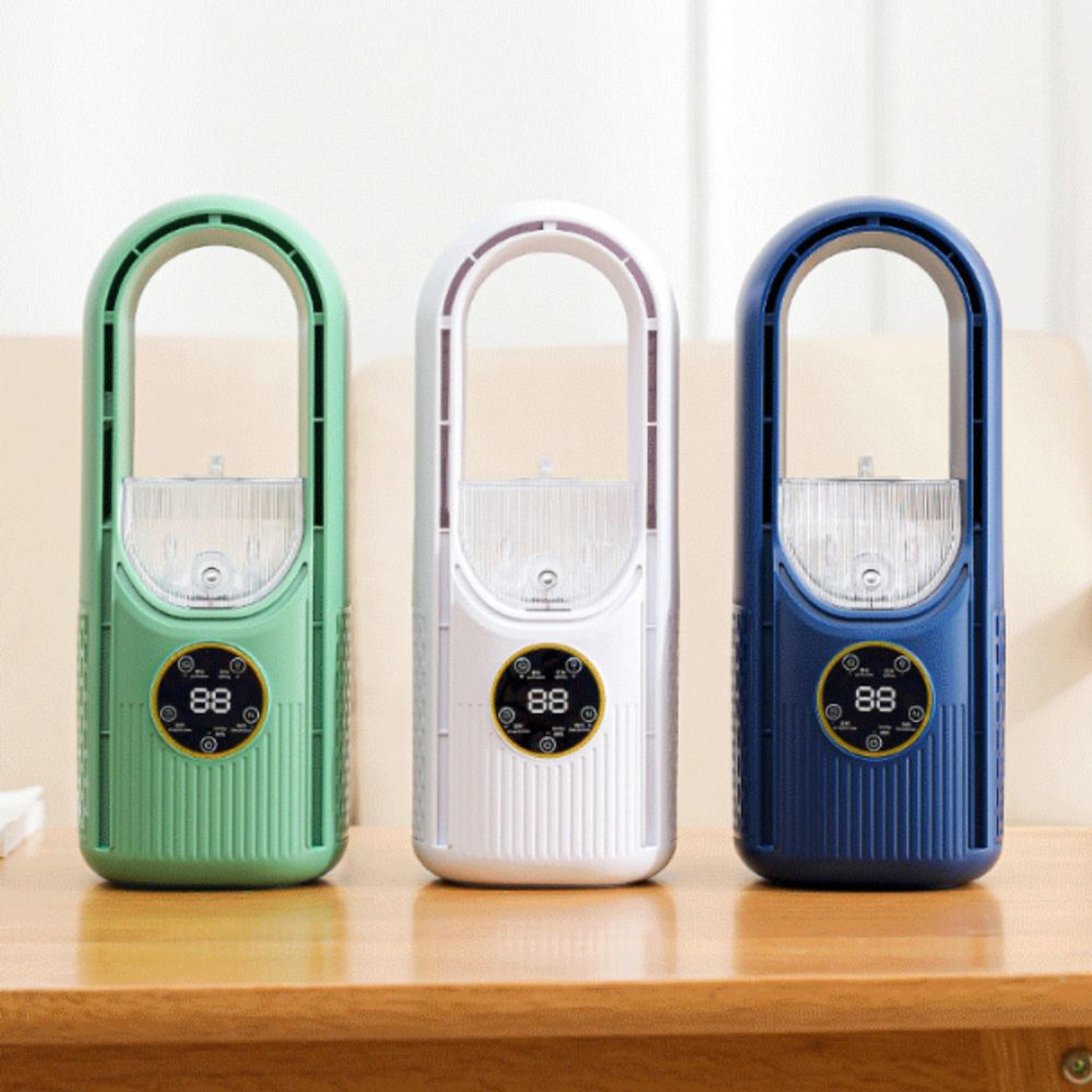 arctic breeze portable air cooler usb mini air conditioner with bladeless design, 6 speeds & humidifier